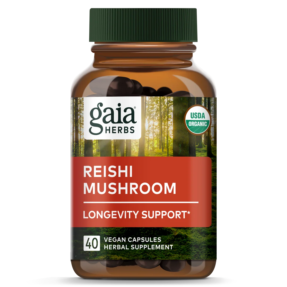 Official Gaia Herbs Reishi Mushroom - For Immune Heart Support Elite