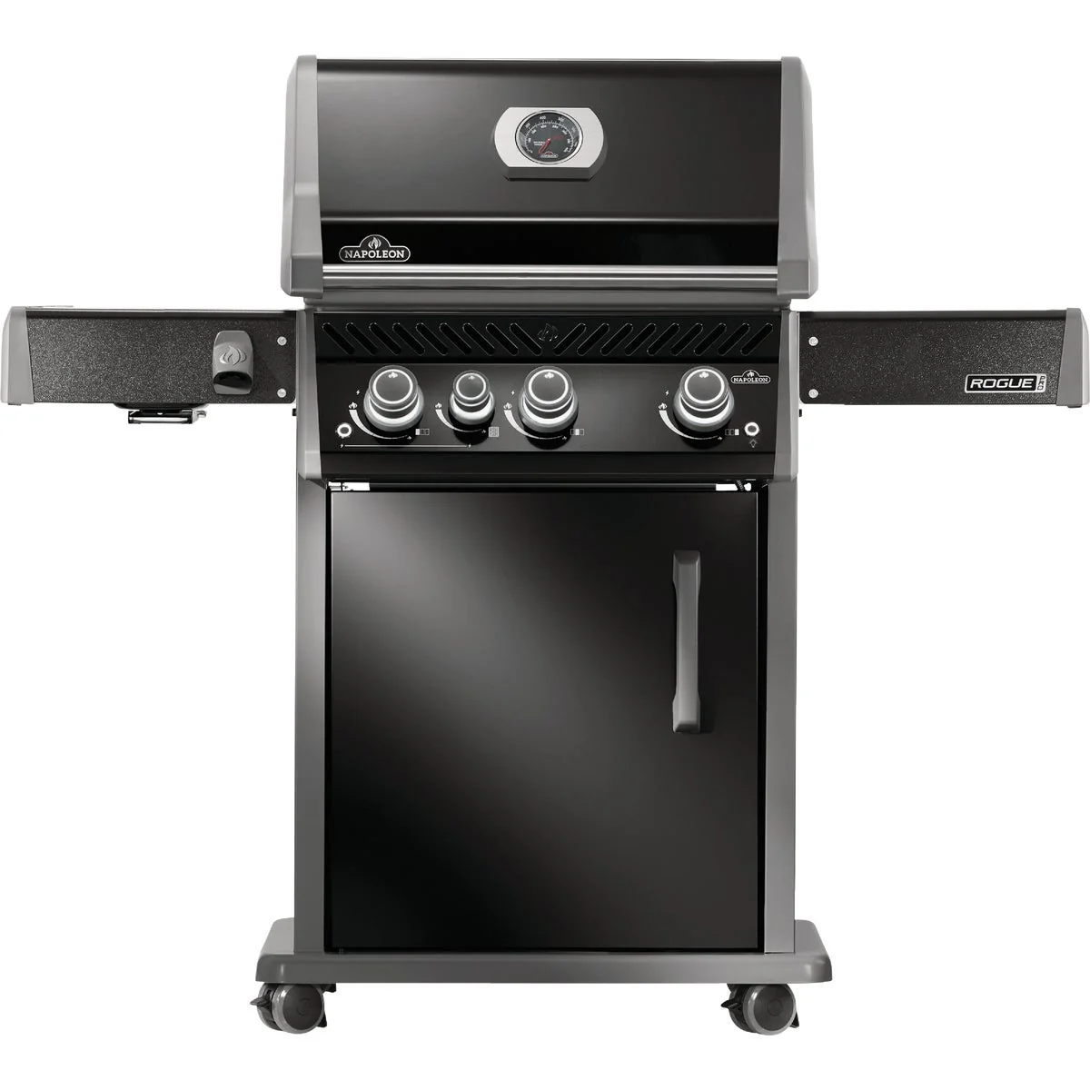 Crafted Napoleon Rogue Pro 425 3-Burner Natural Gas Grill with Infrared Side Burner Black Dependable