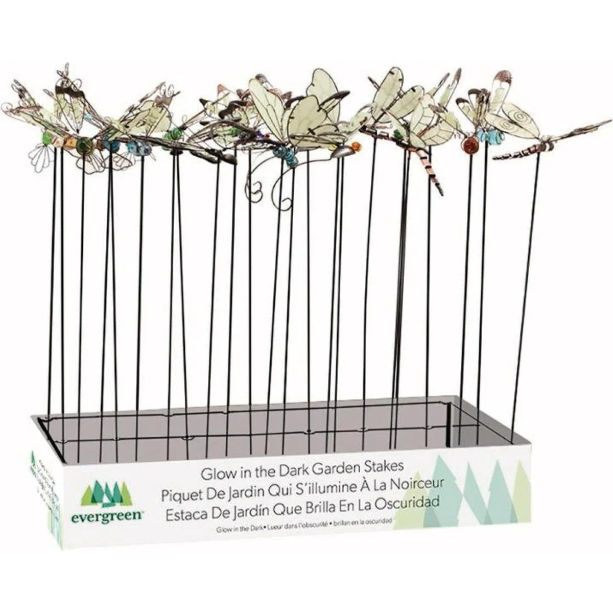Soft Evergreen Glow in the Dark Pollinator Garden Stake Refined