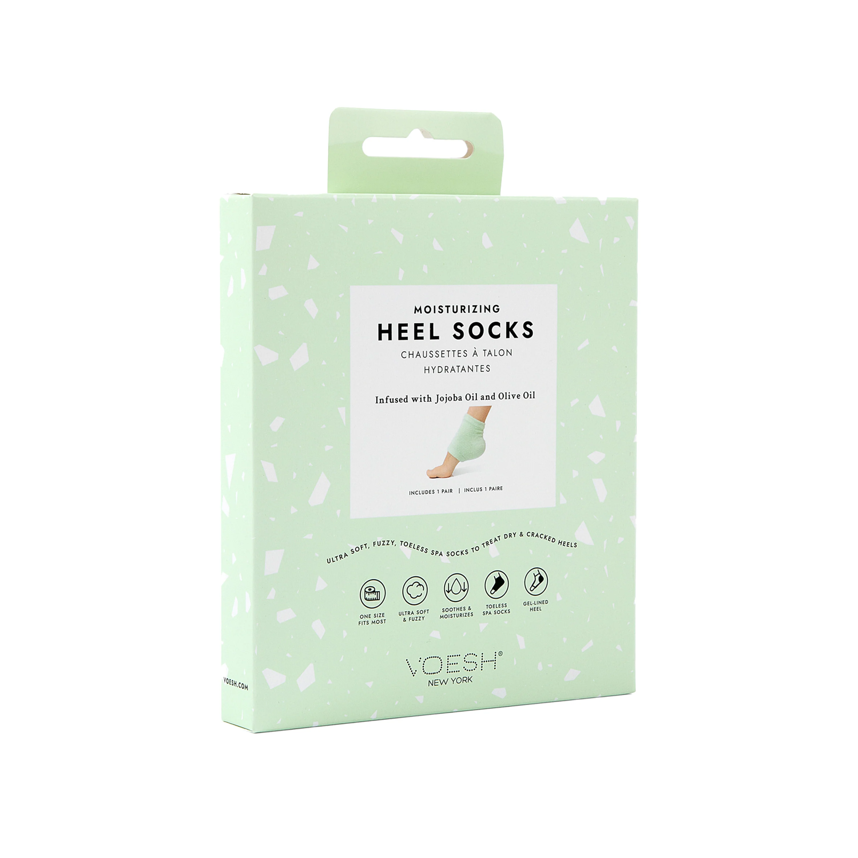 Official VOESH Moisturizing Heel Socks Fine