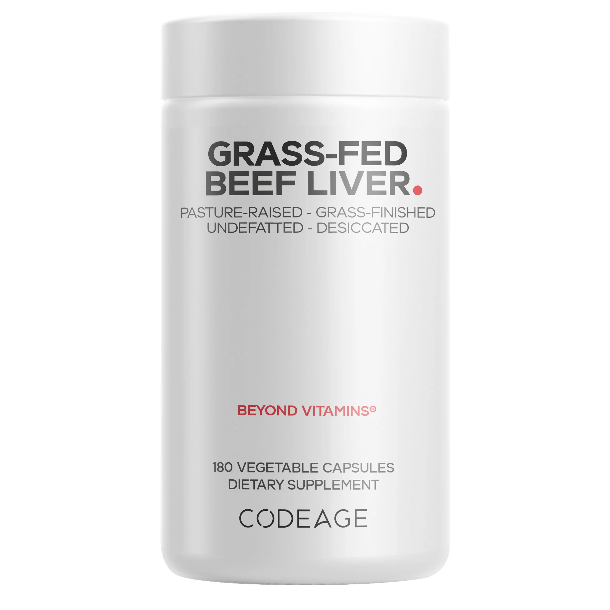 Enhanced Codeage Beef Liver Capsules - Grass-Fed High-End