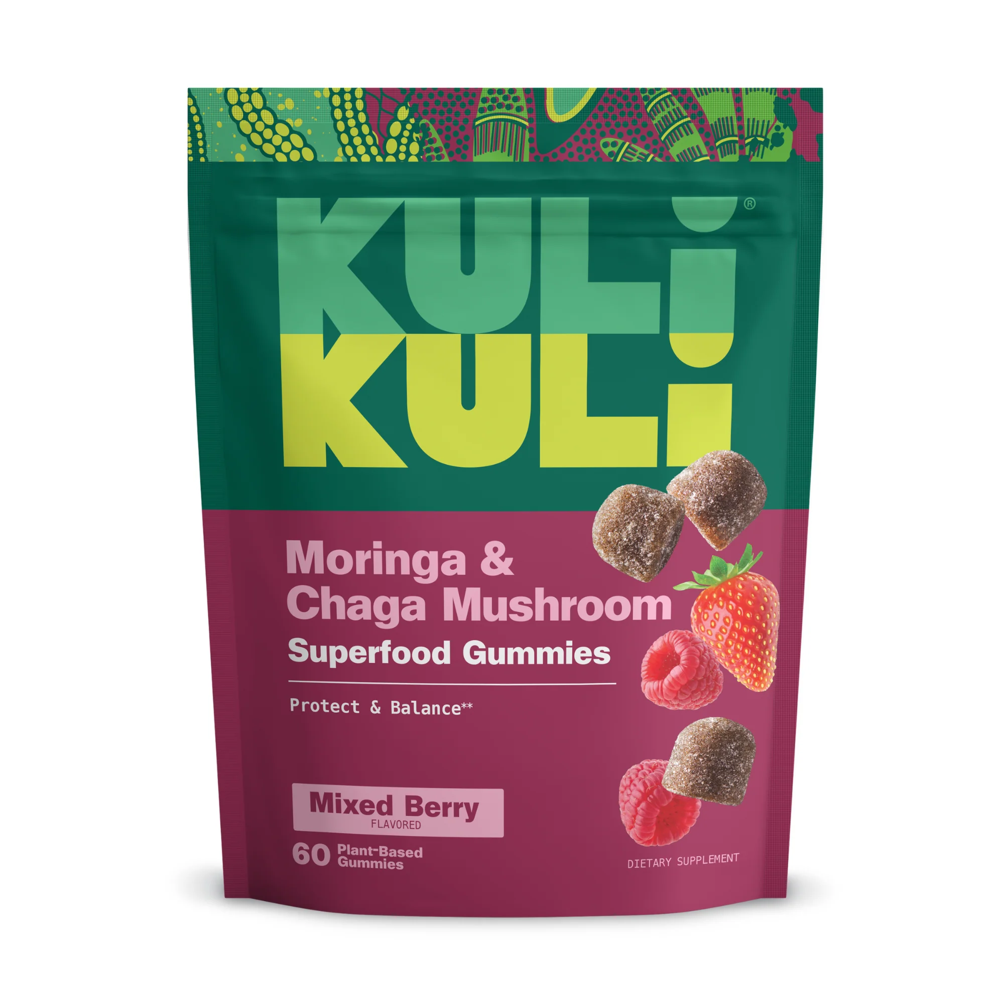 Traditional Kuli Kuli Foods Moringa Chaga Mushroom SuperGummies Superior