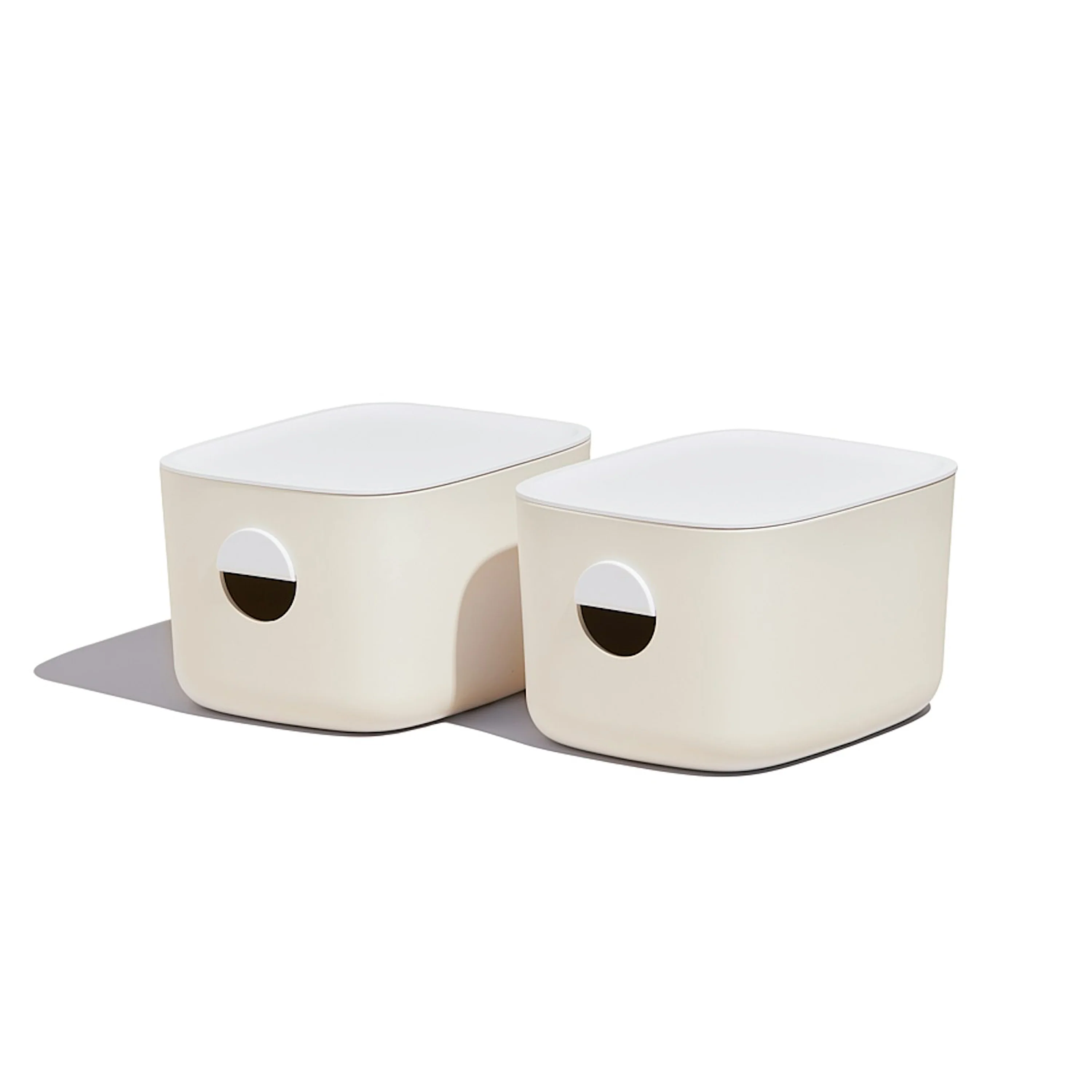 Functional Open Spaces Medium Storage Bins - Plastic Lids Genuine