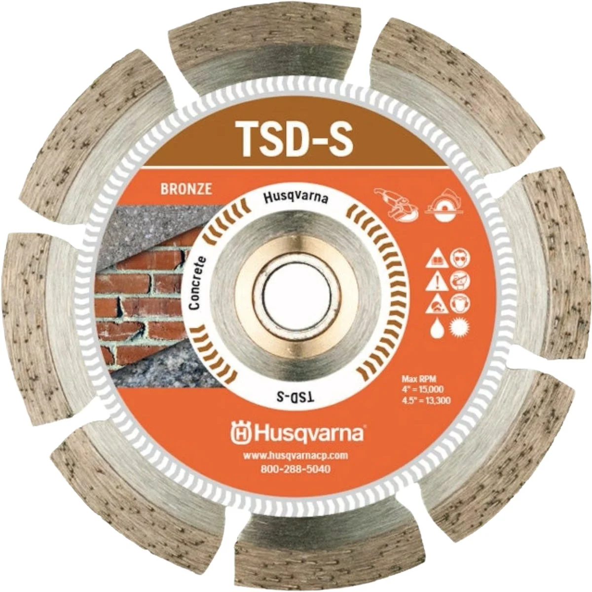 Excellent Husqvarna 4.5 In. Segmented Rim Masonry Concrete Diamond Blade Secure