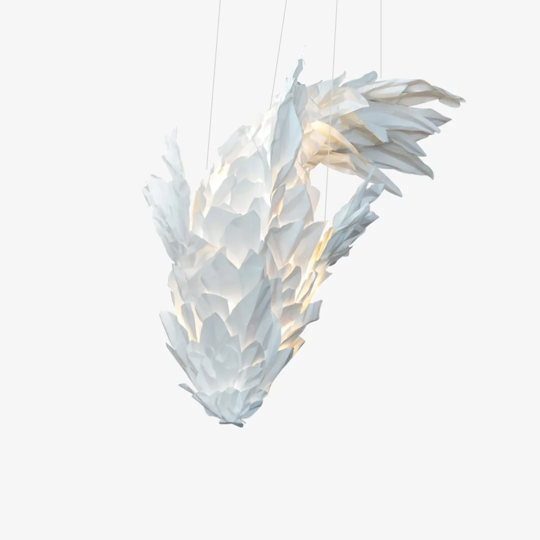 High-Quality Witte visvormige kroonluchter Green