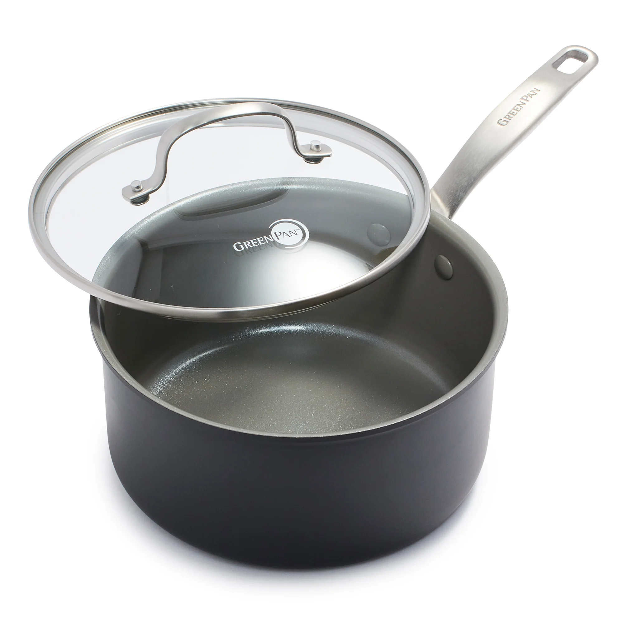 Official GreenPan Chatham Nonstick Ceramic Sauce Pan with Lid 3 qt Versatile