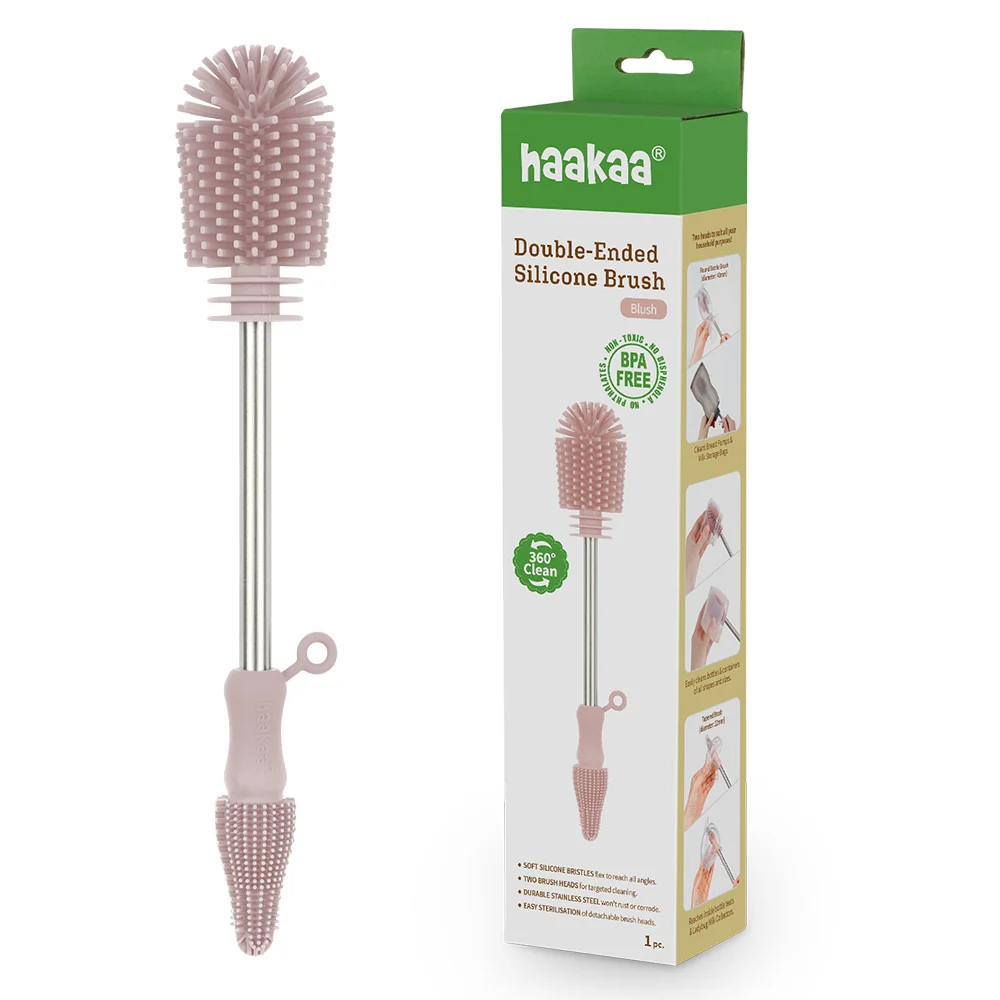 Exceptional Haakaa Double-Ended Silicone Cleaning Bottle Brush Optimized