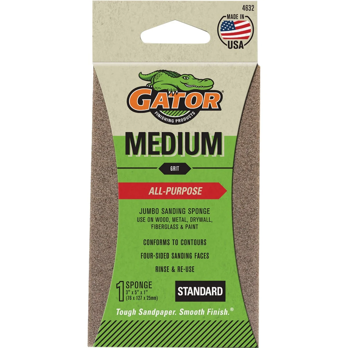 Optimized Gator 3 In. x 5 In. 60-Grit Jumbo Sanding Sponge Selected