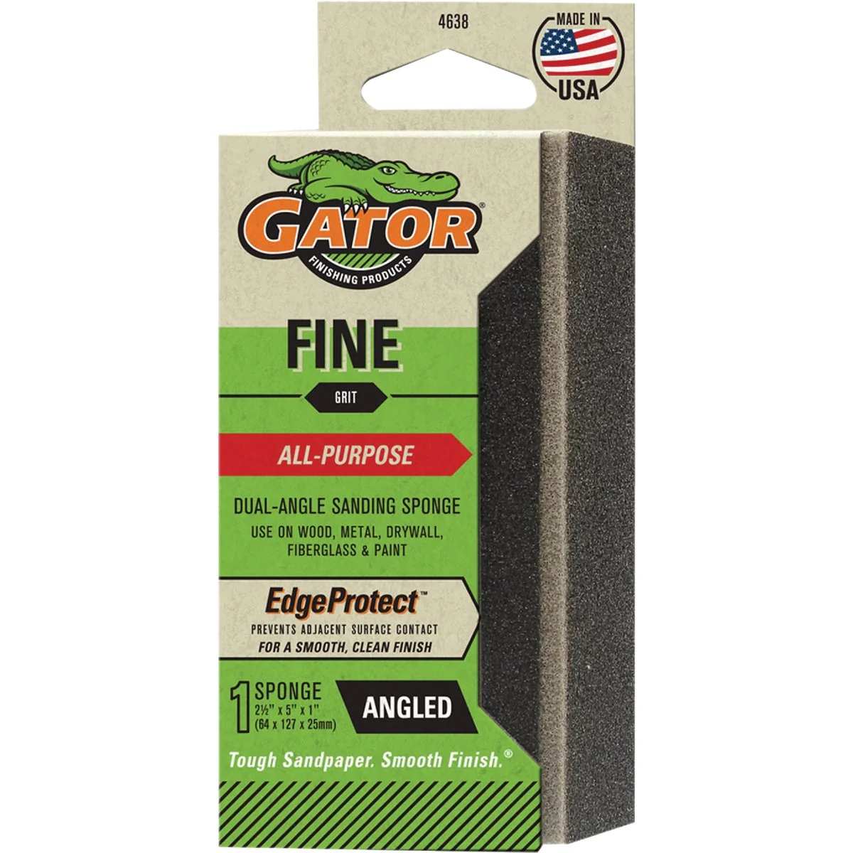 Dependable Gator Fine Wedge Sanding Sponge Carefully Designed
