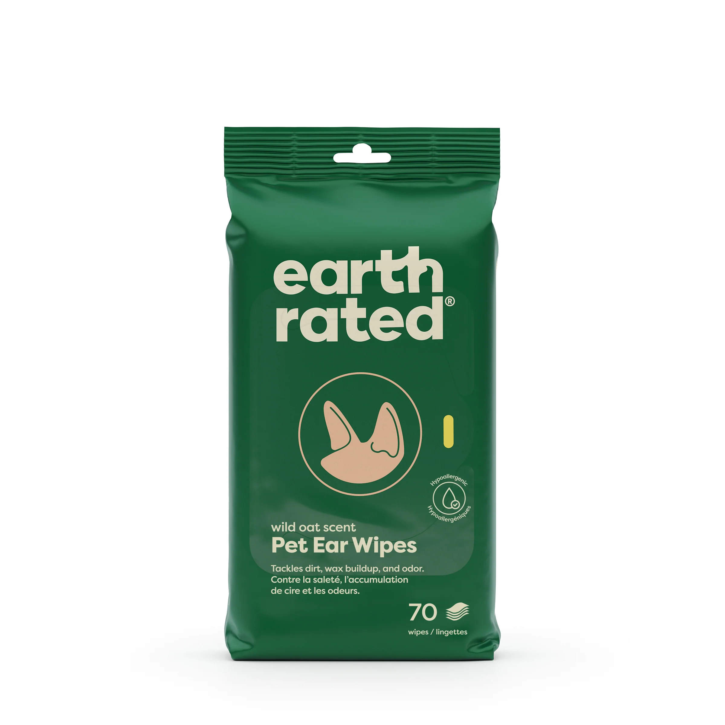 Modern Earth Rated Hypoallergenic Dog Ear Cleansing Wipes Organic