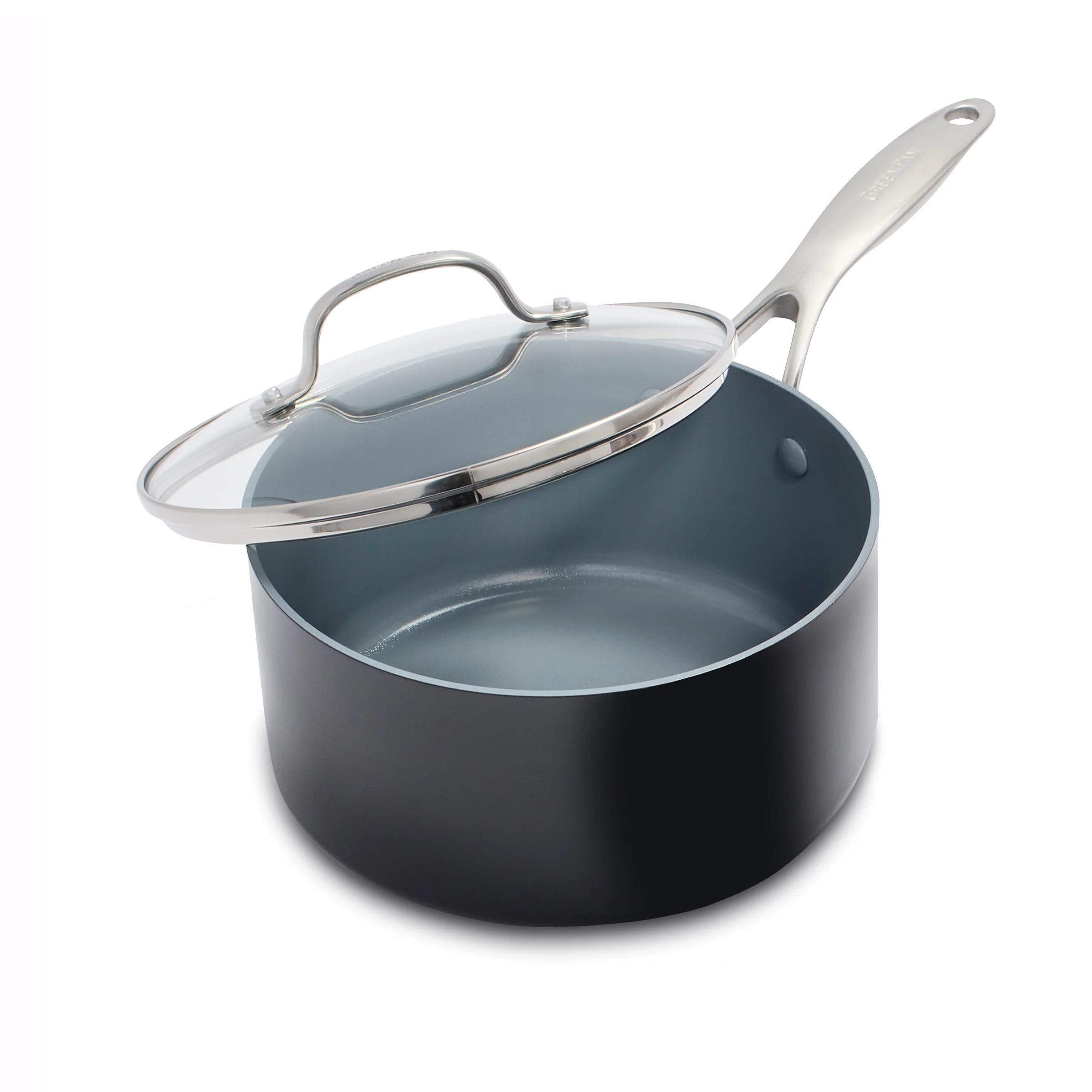 Lightweight GreenPan Valencia Pro Nonstick Ceramic Sauce Pan with Lid 2qt