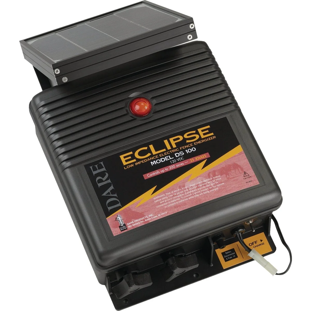 Elite Dare .25 Joule 12V Solar Fence Energizer Solid