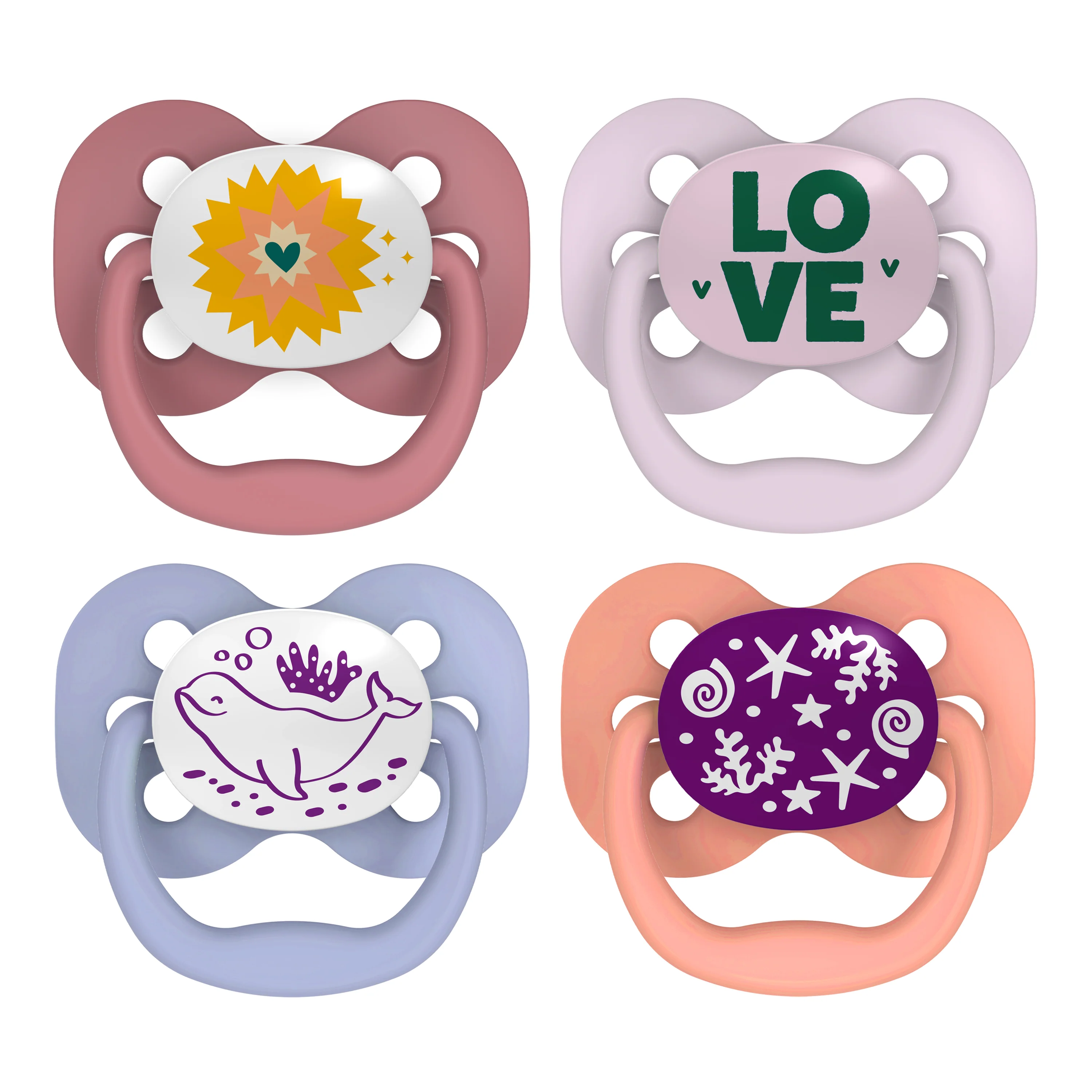 Casual Dr. Brown's Advantage Glow-in-the-Dark Baby Pacifier Stage 1 Fully Symmetrical Soother with Soft Silicone Bulb Official