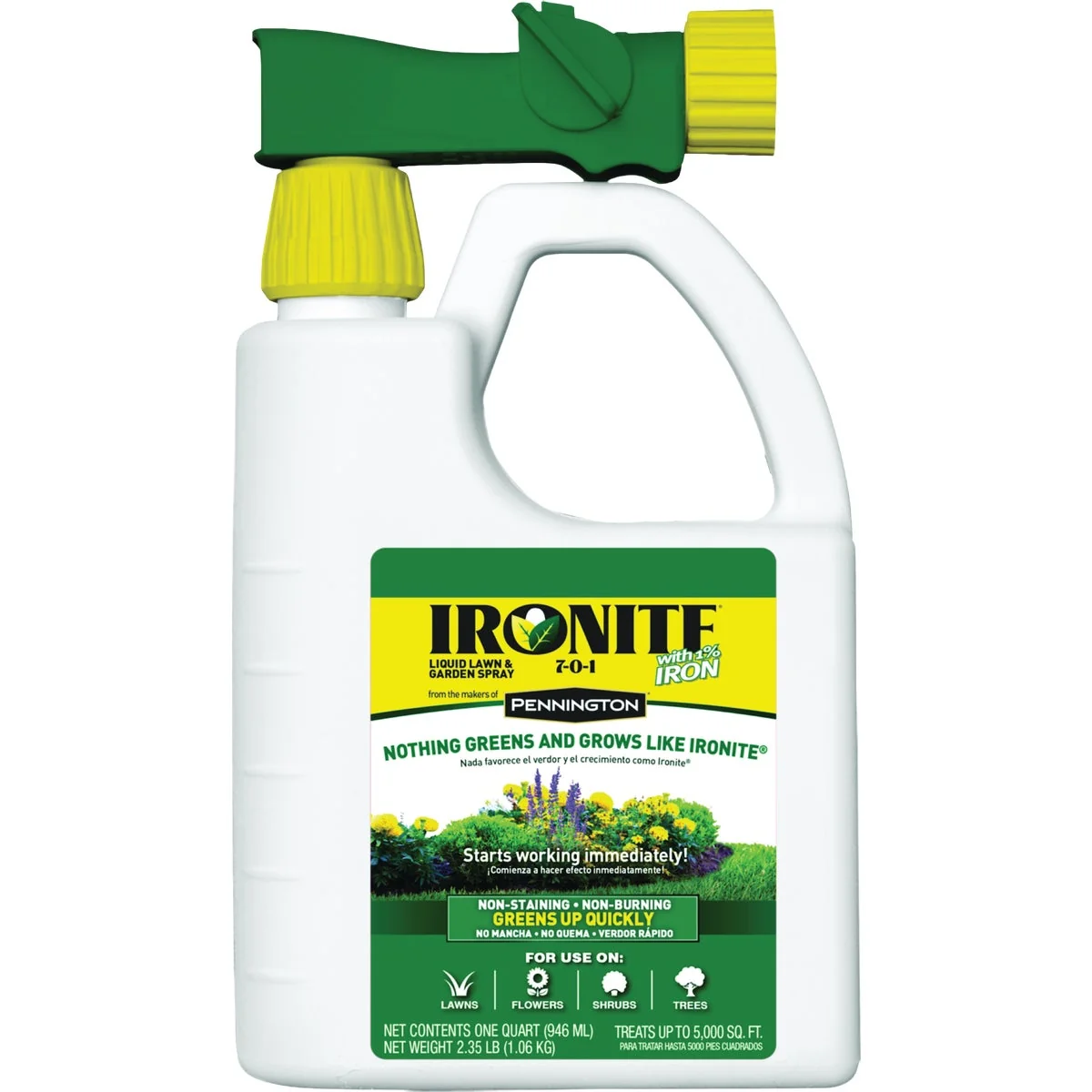 Fast Ironite 32 Oz. Ready-to-Spray 7-0-1 Liquid Lawn Garden Fertilizer for Lawns Trees Shrubs Flowers Official