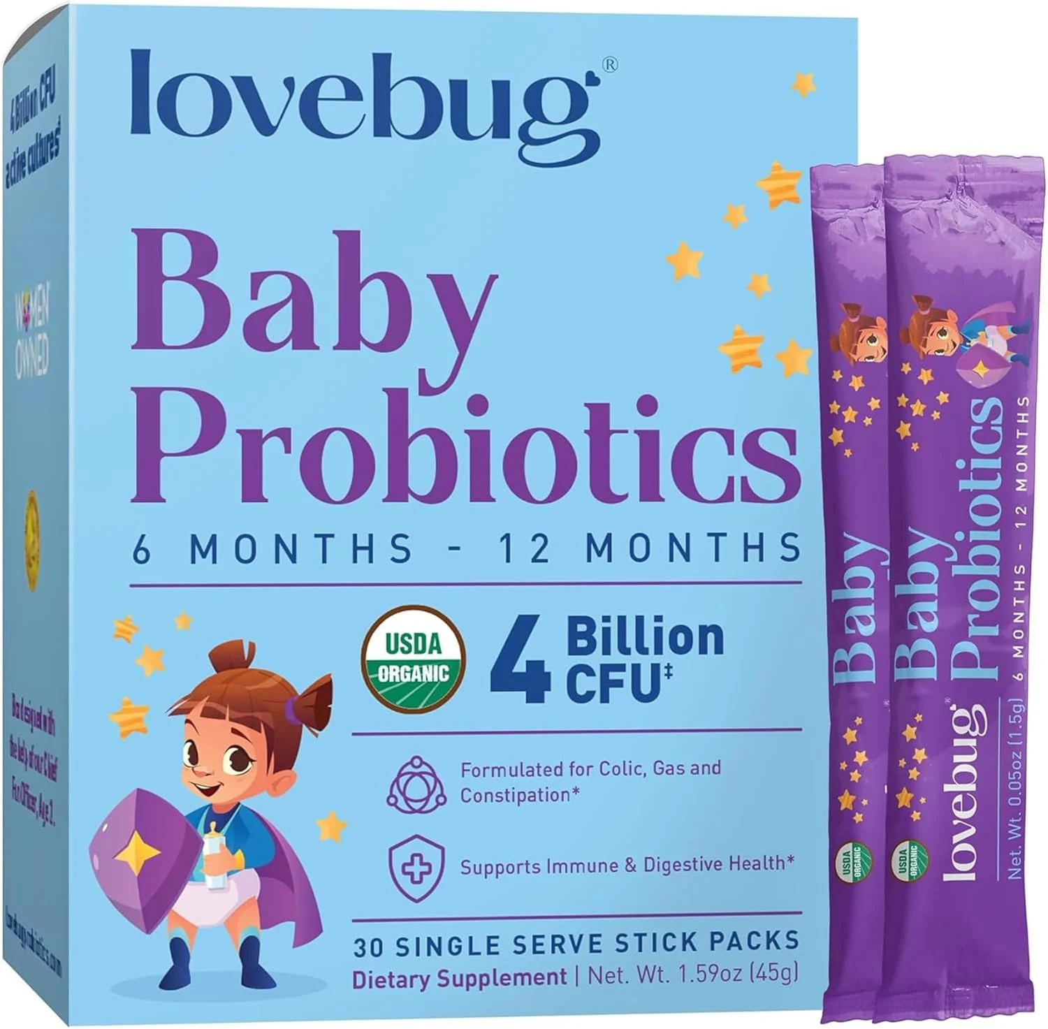 Reliable Lovebug Baby Probiotics 6 to 12 months Trendy