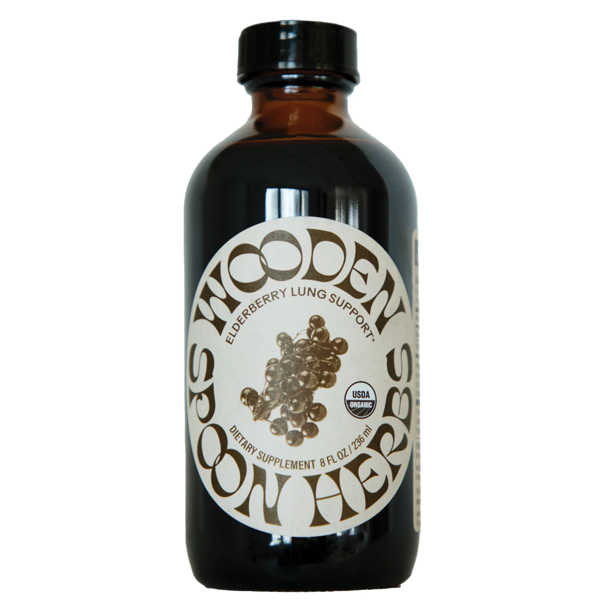 Unique Wooden Spoon Herbs Elderberry Lung Support Tonic High-Quality
