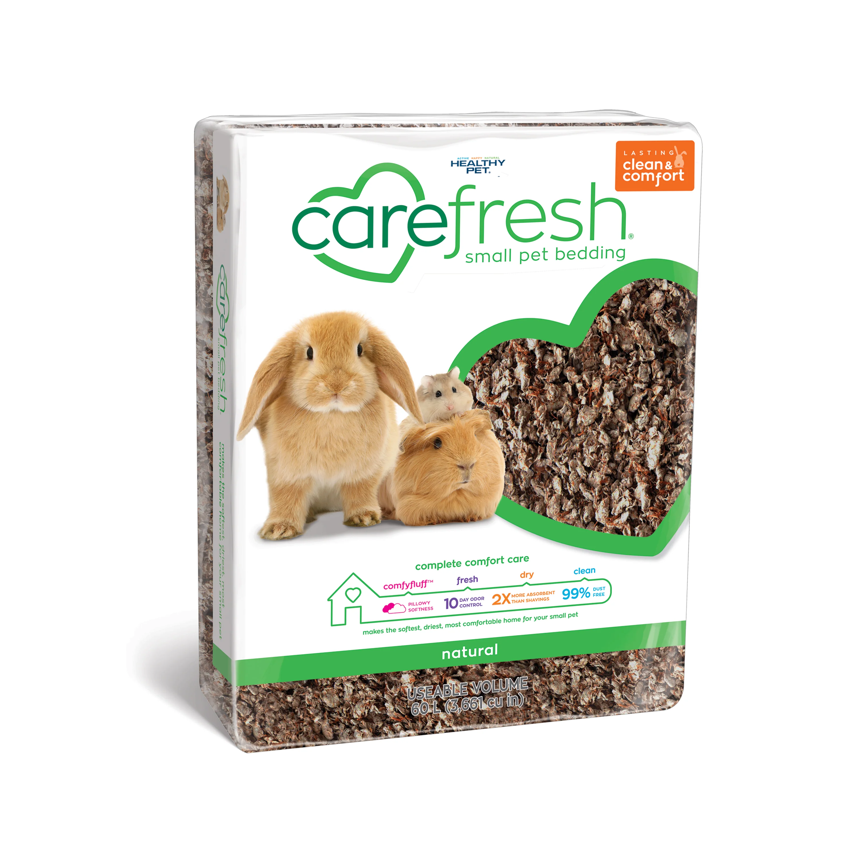 Green carefresh Small Animal Bedding - Made from Reclaimed Paper Fiber Classic