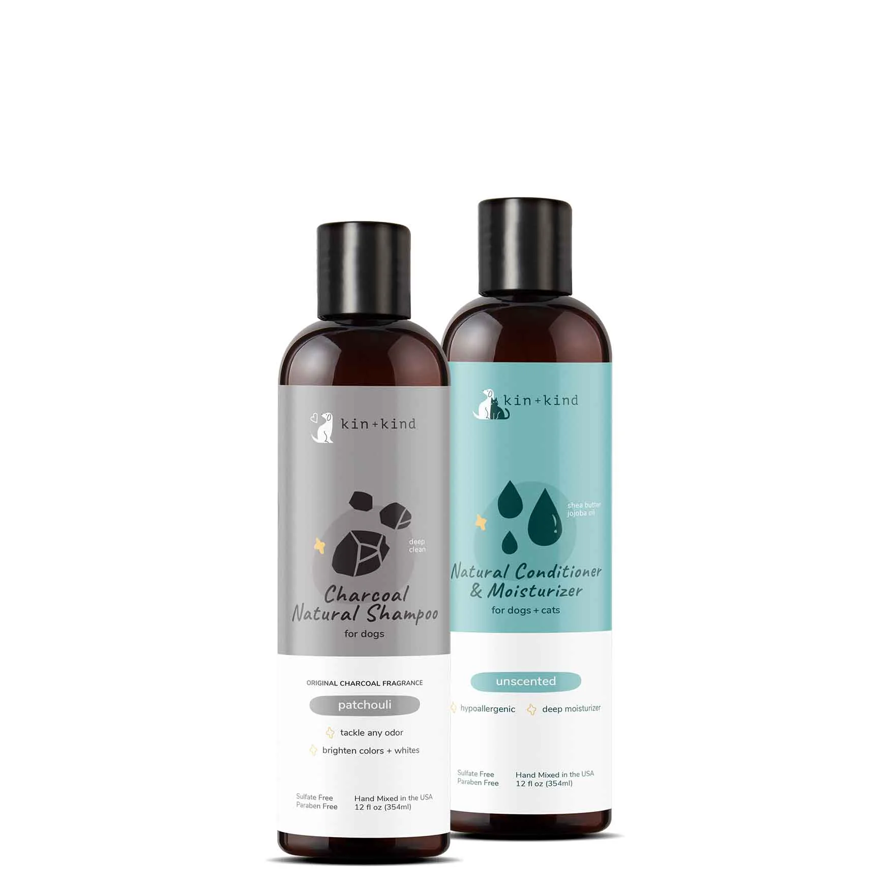 Trusted kin kind Charcoal Pet Shampoo Conditioner Set Exclusive