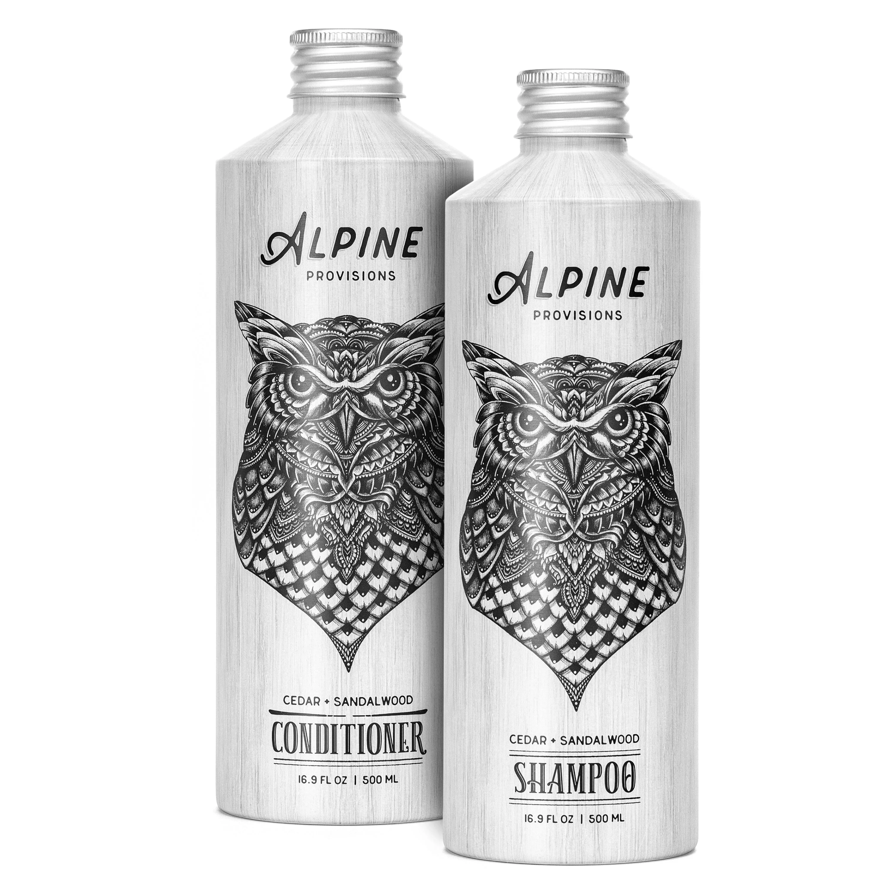 Organic Alpine Provisions Shampoo and Conditioner Set - Cedar Sandalwood Reusable