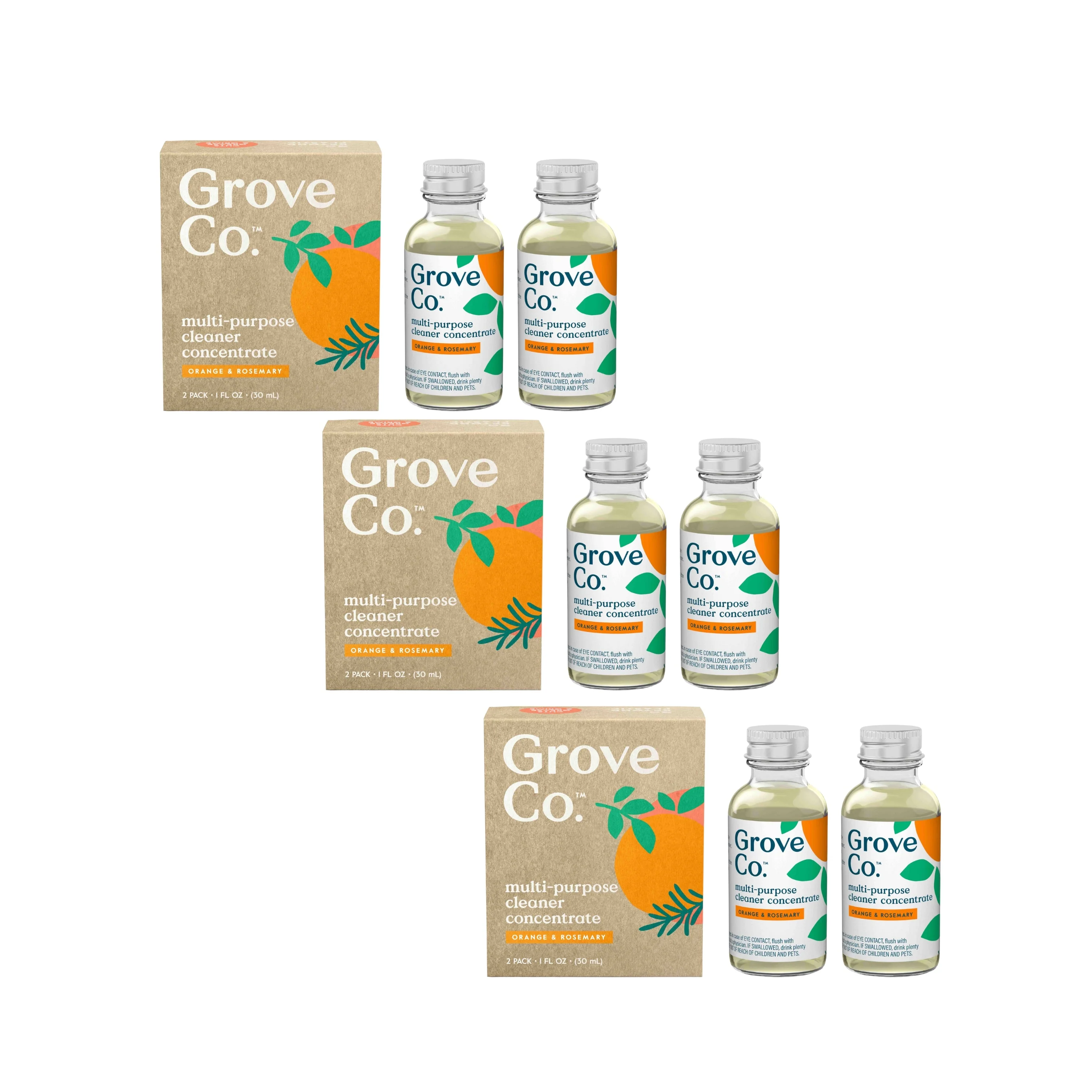 Premium Material Grove Co. Multi-Purpose Cleaner Concentrates 3-pack Consciously created homecare. Versatile