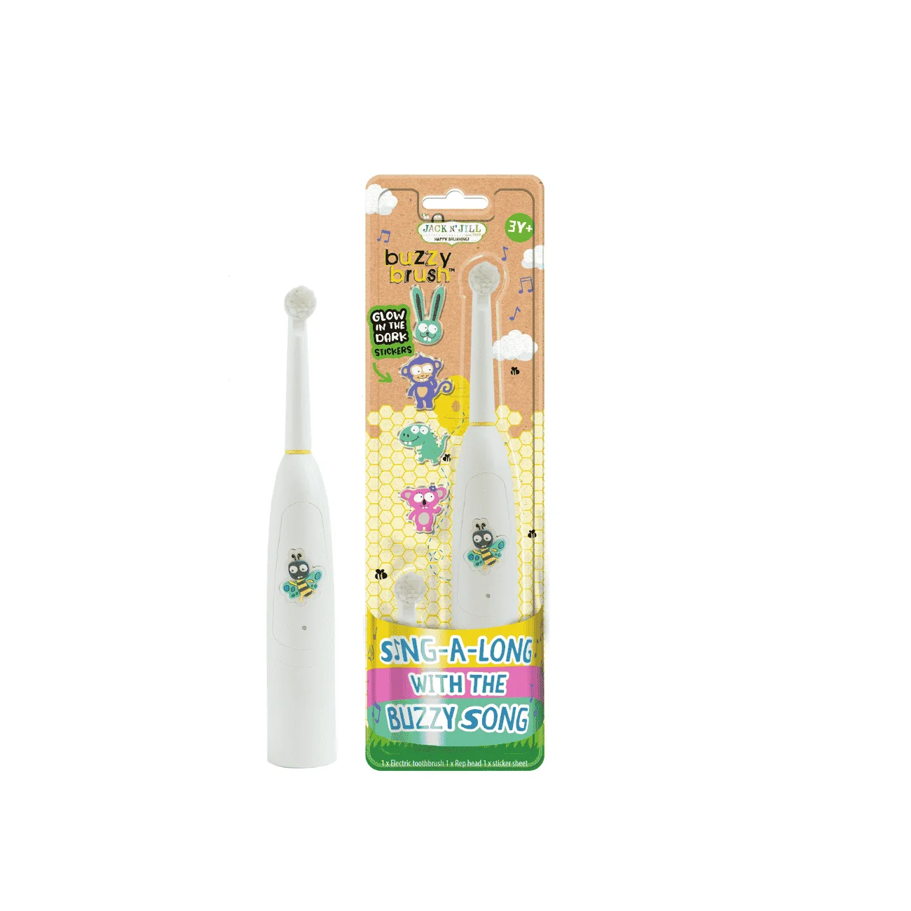 Trendy Jack N' Jill Kids Electric Musical Toothbrush Buzzy Brush Safe