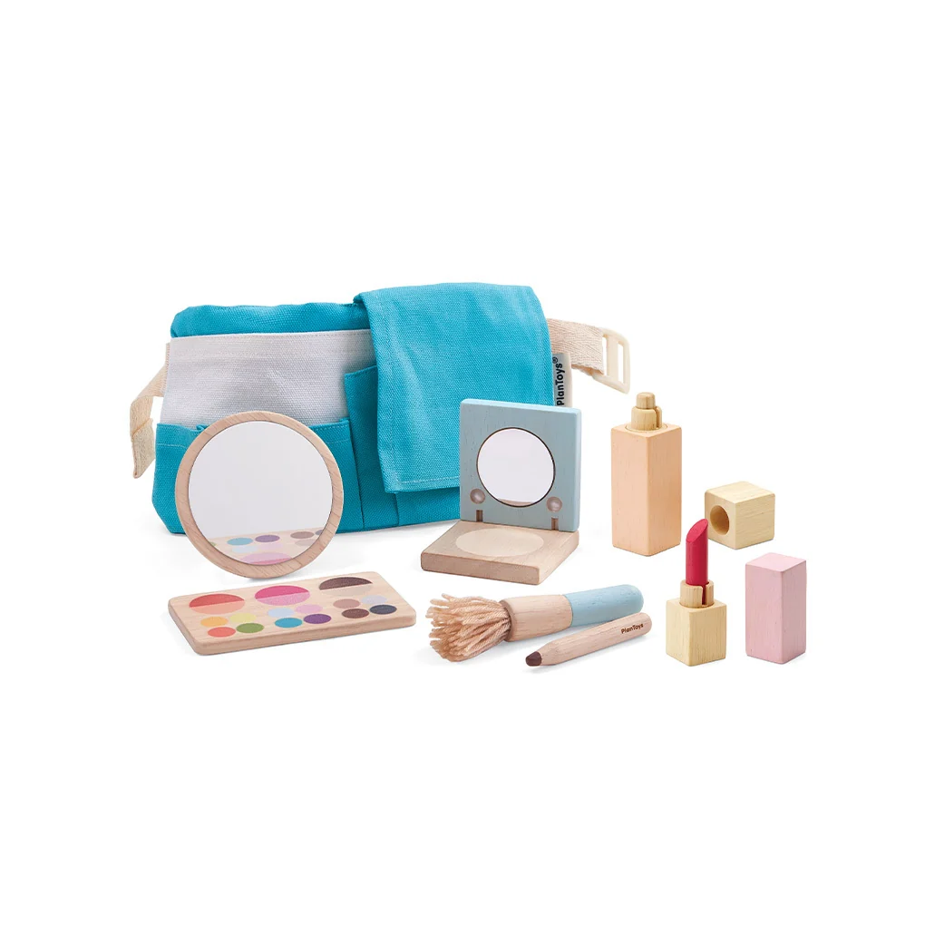 Recyclable PlanToys Pretend Play Wooden Makeup Set for Kids High-End
