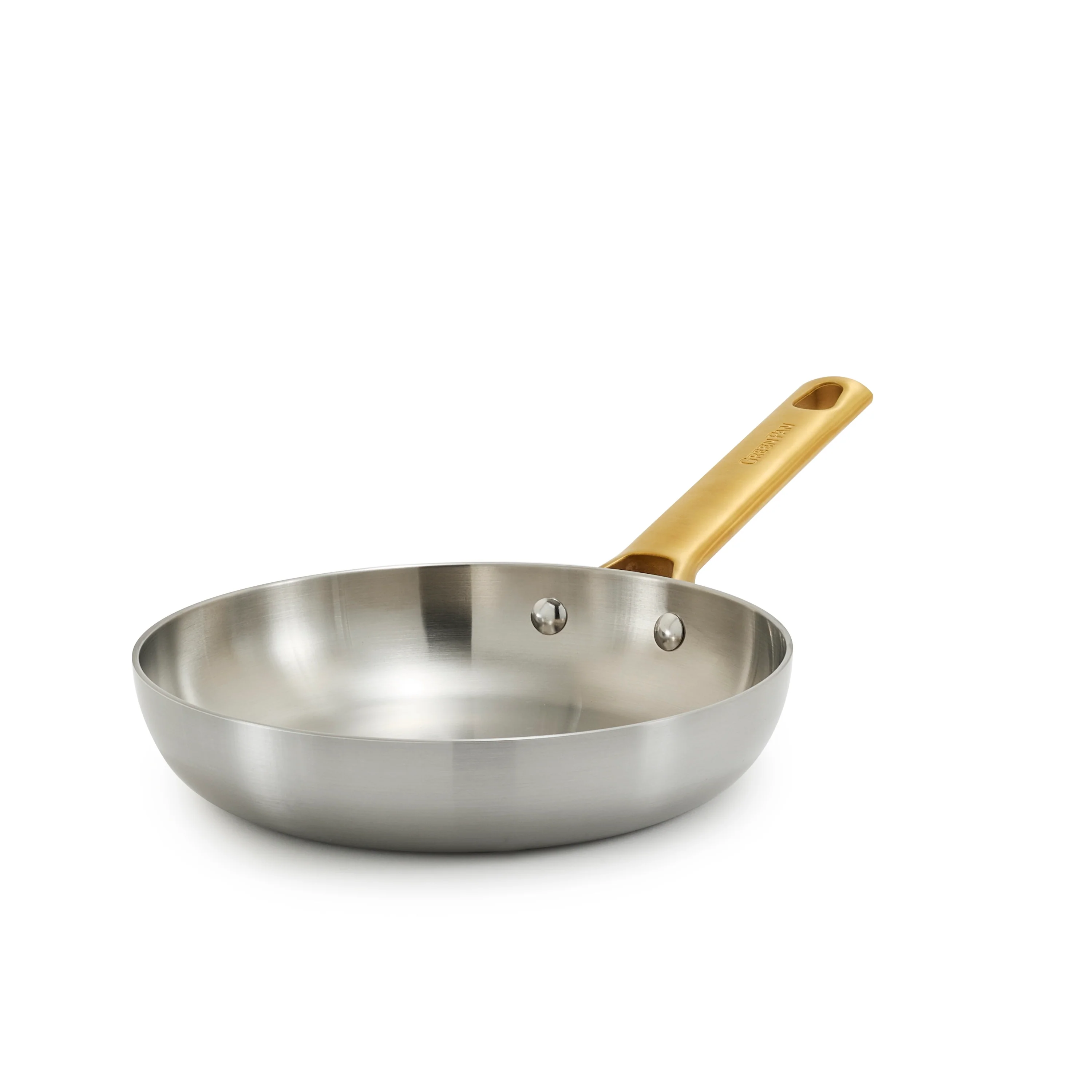 Solid GreenPan Reserve Stainless Steel Open Fry Pan 8 in Prestigious