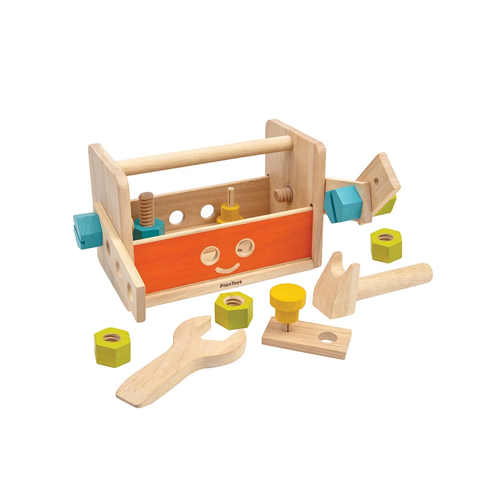 Solid PlanToys Robot Toolbox Kids Playset Traditional