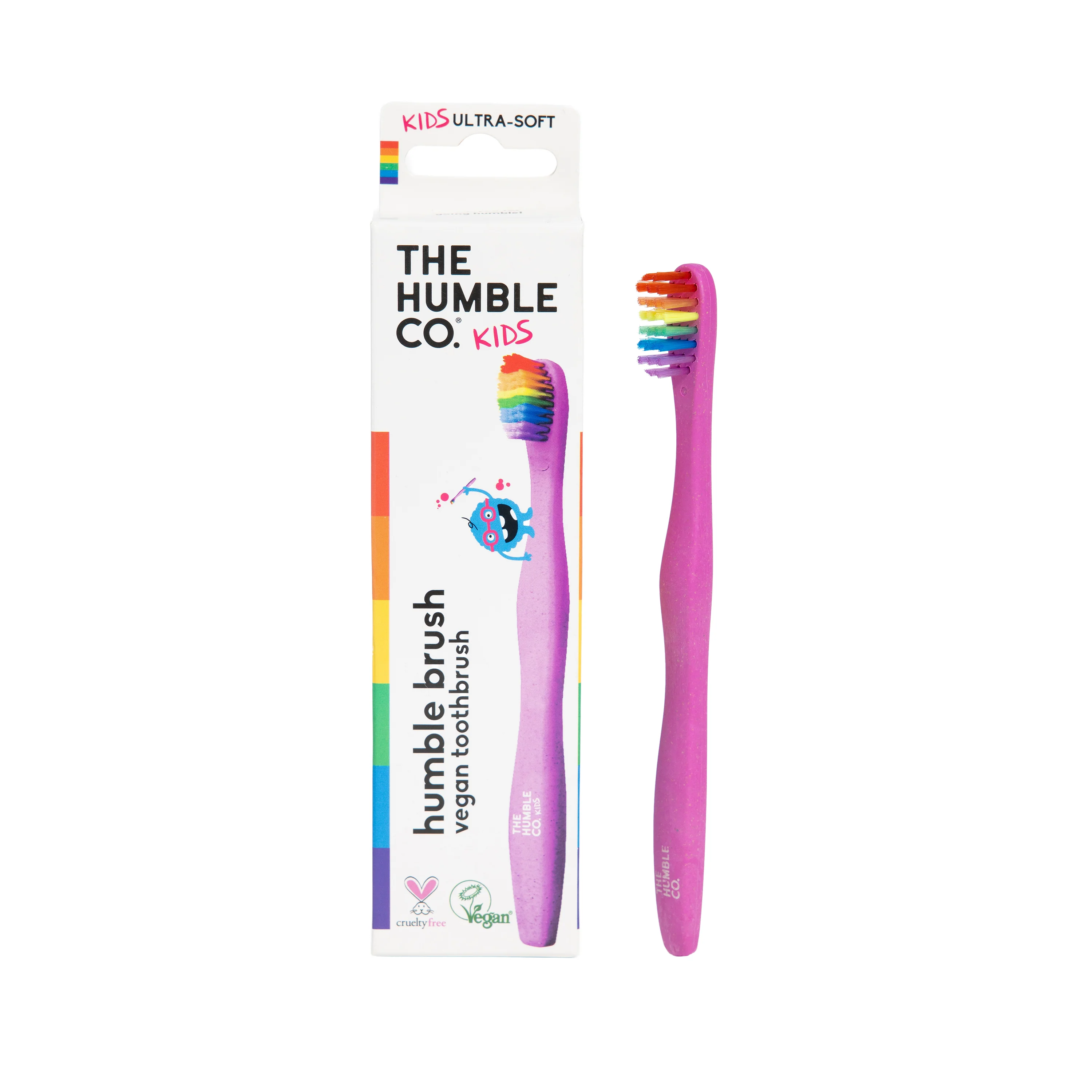 The Humble Co. Kids Rainbow Brush - Ultra-Soft Bristles Responsible