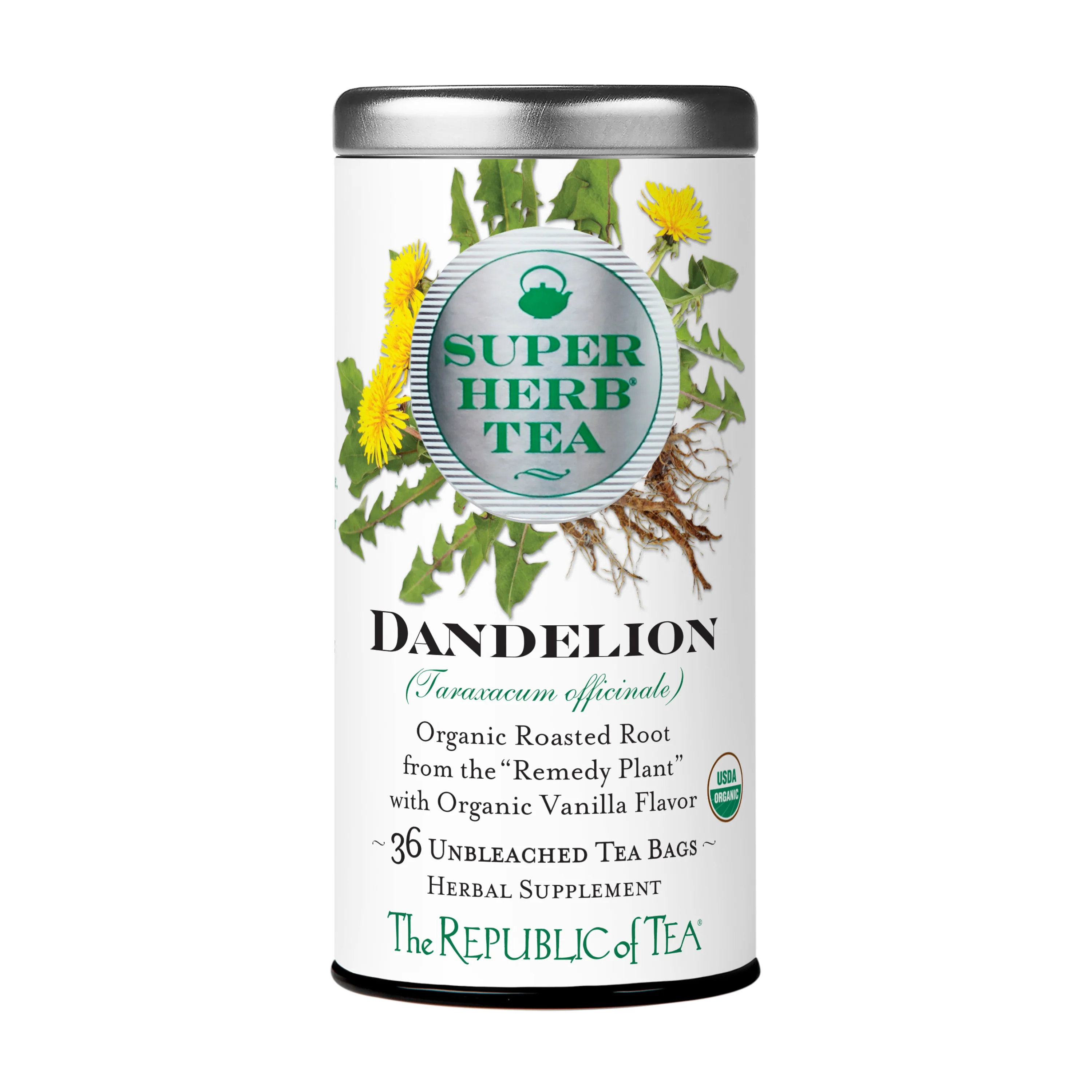 Next-Generation The Republic of Tea Organic Dandelion SuperHerb Tea Pure