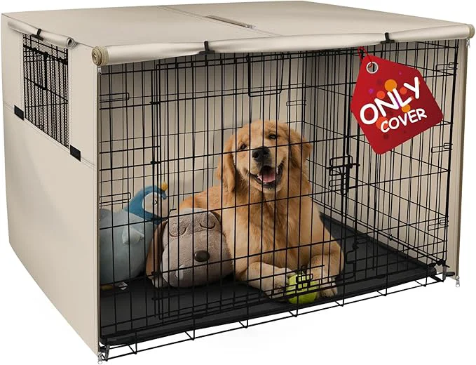 Convenient Explore Land 54 inches Dog Crate Cover Heavy Duty Polyester Pet Kennel Sunshade Premium