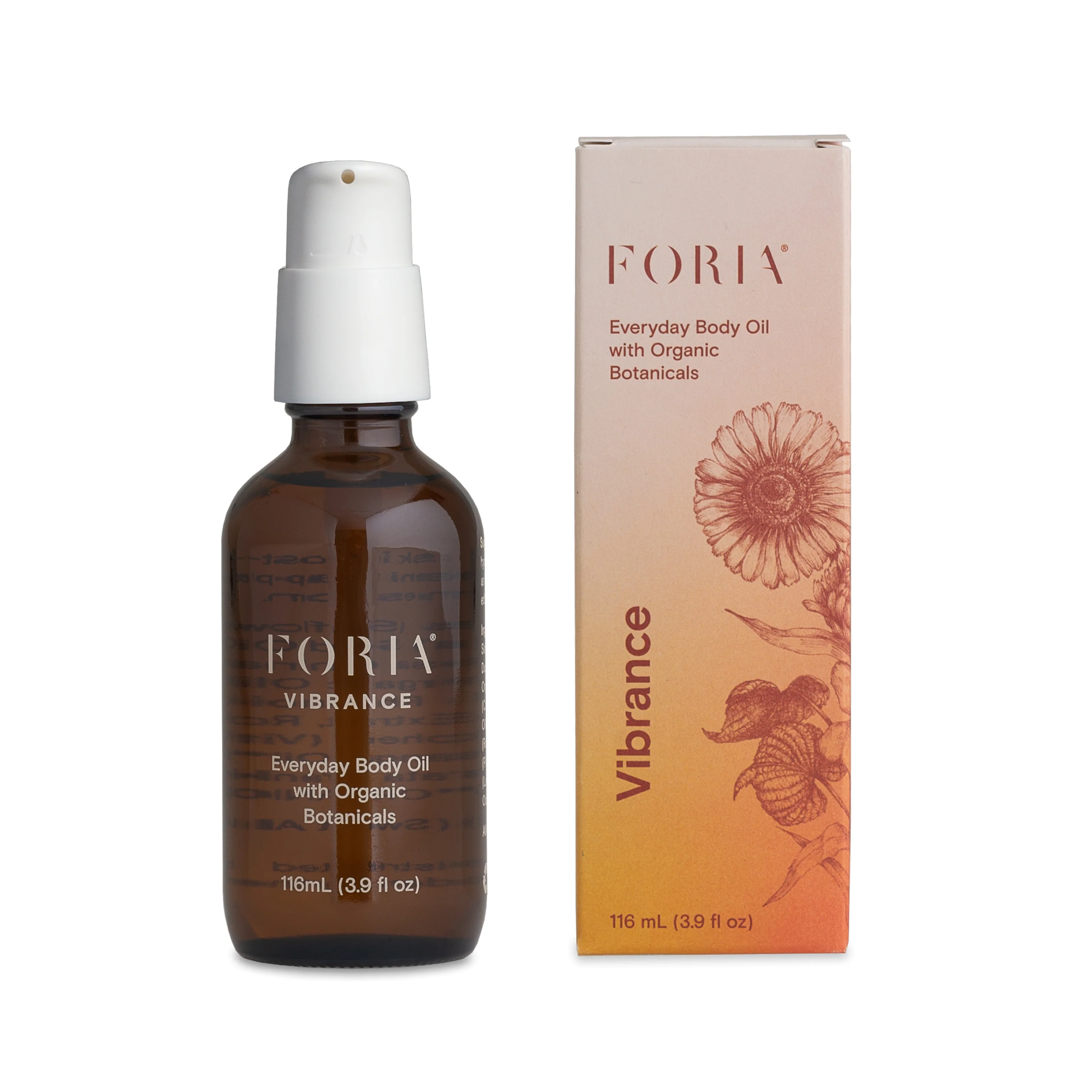 Safe Foria Vibrance Everyday Body Oil with Organic Botanicals Functional