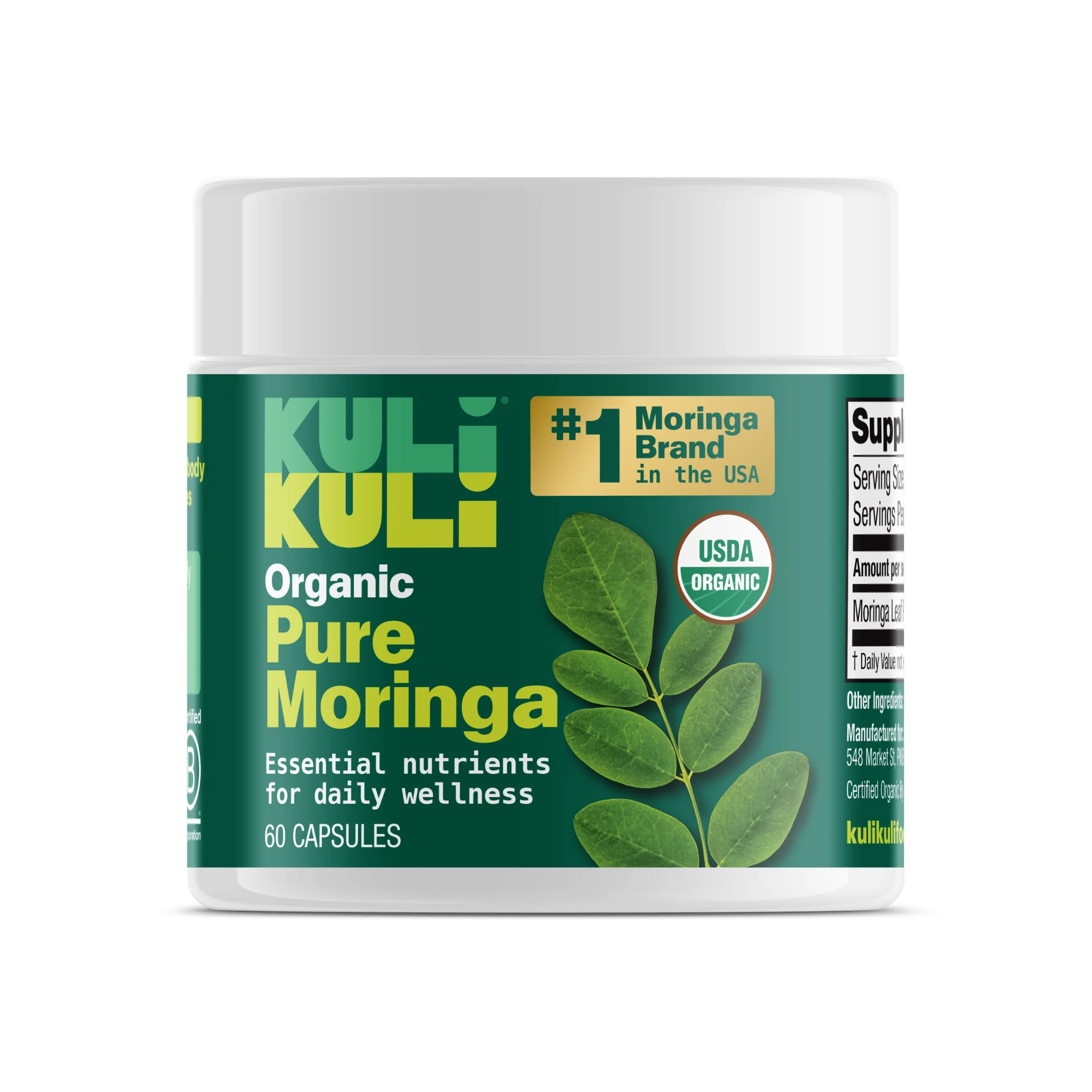 Powerful Kuli Kuli Foods Organic Pure Moringa Capsules World-Class