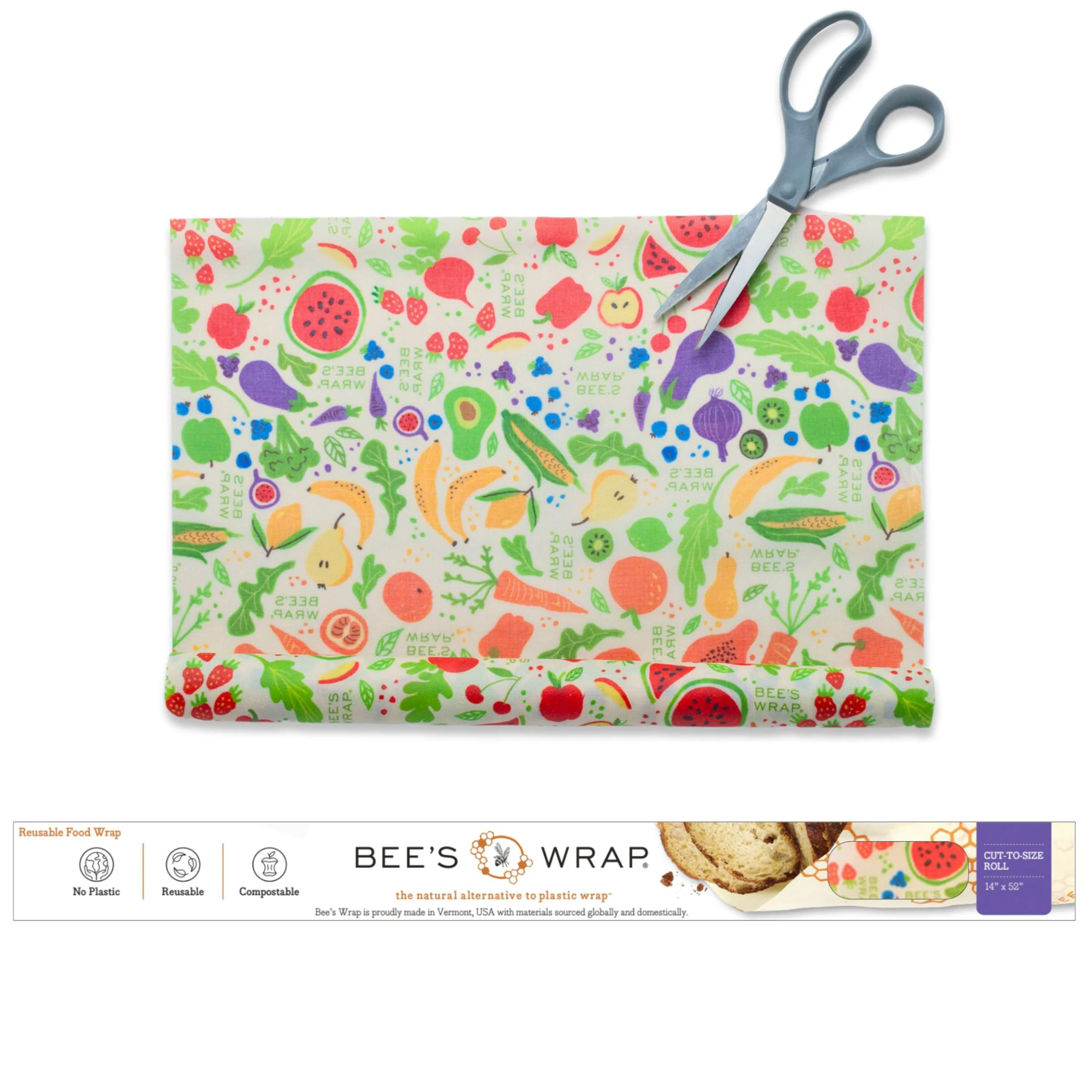 Expertly Made Bee's Wrap Beeswax Wraps for Food - Cut to Size Roll Official