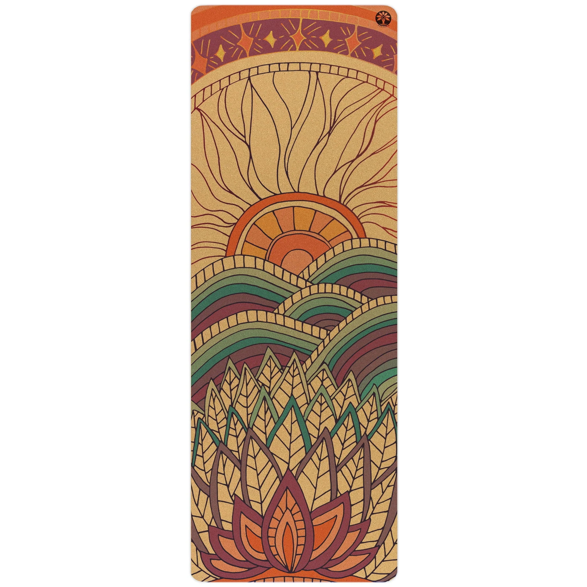 Enhanced Yoloha Yoga Aura Cork Yoga Mat - Mountain Sustainable