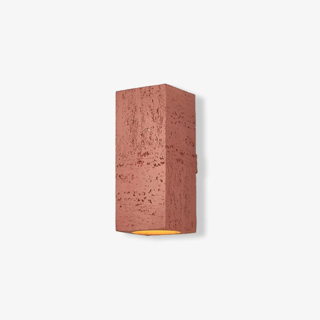 Safe Square Stone Wall Lamp Soft