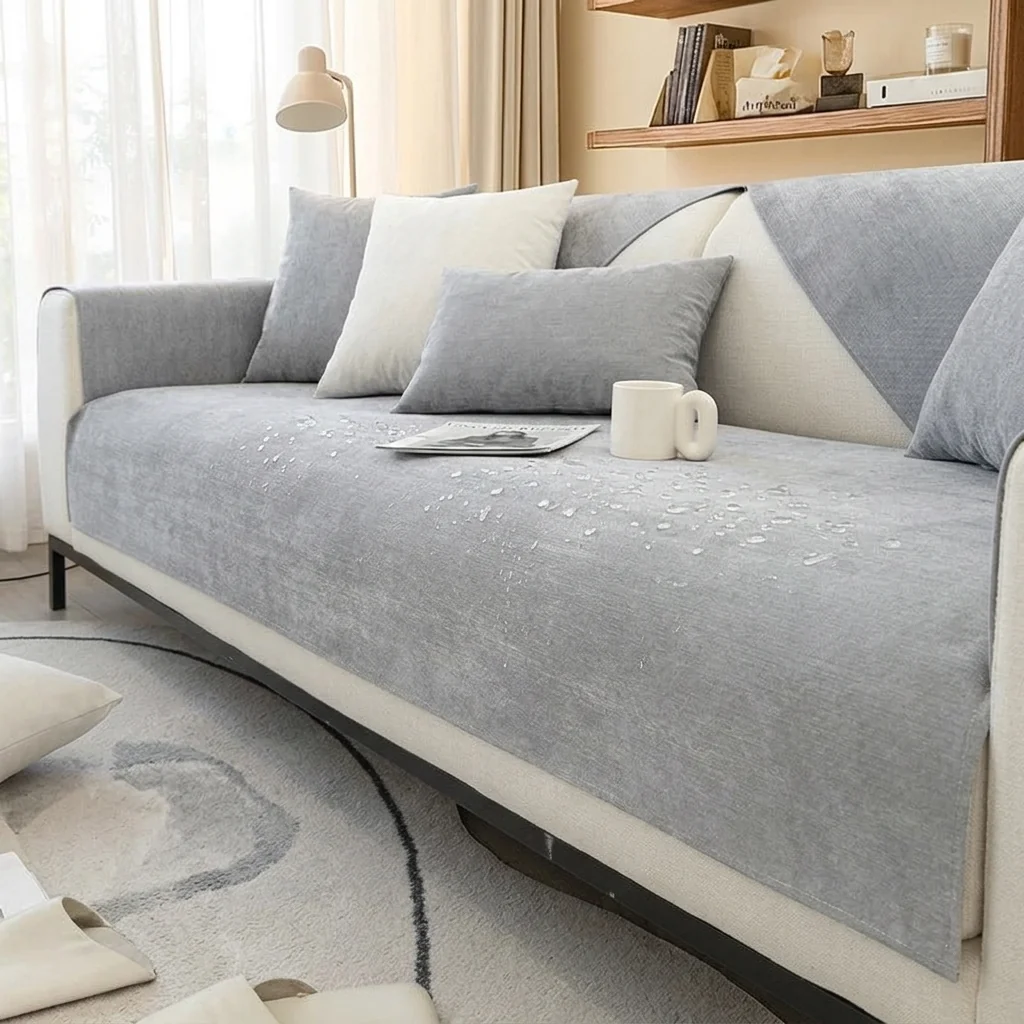 Healthy Waterproof Chenille Sofa Cover Pet-Proof Non-Slip Top-Quality