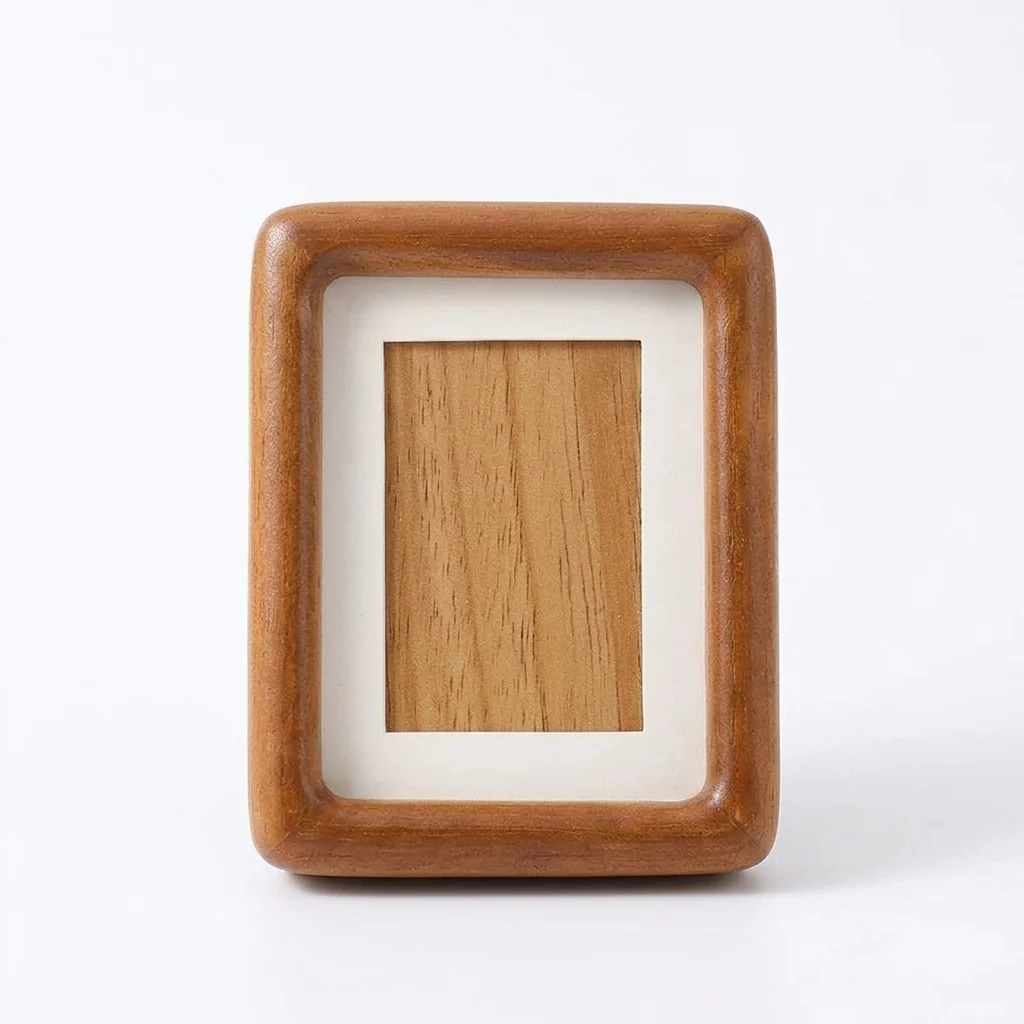 Detailed Solid Wood Photo Frame Mortise Tenon Walnut or Teak Clean