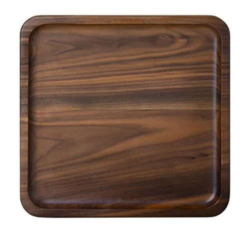 Selected Rustic Walnut Wooden Tray Solid Wood Serving Tray Square Rectangle Platter Tea Tray Coffee Table Tray Smooth