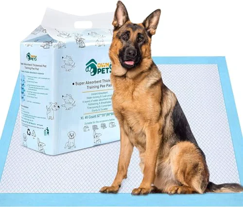 Artisan Ownpets Dog Training XL Pads 35x32 Inches Leak-Proof 6-Layer Pee Pads 40 Count Enhanced