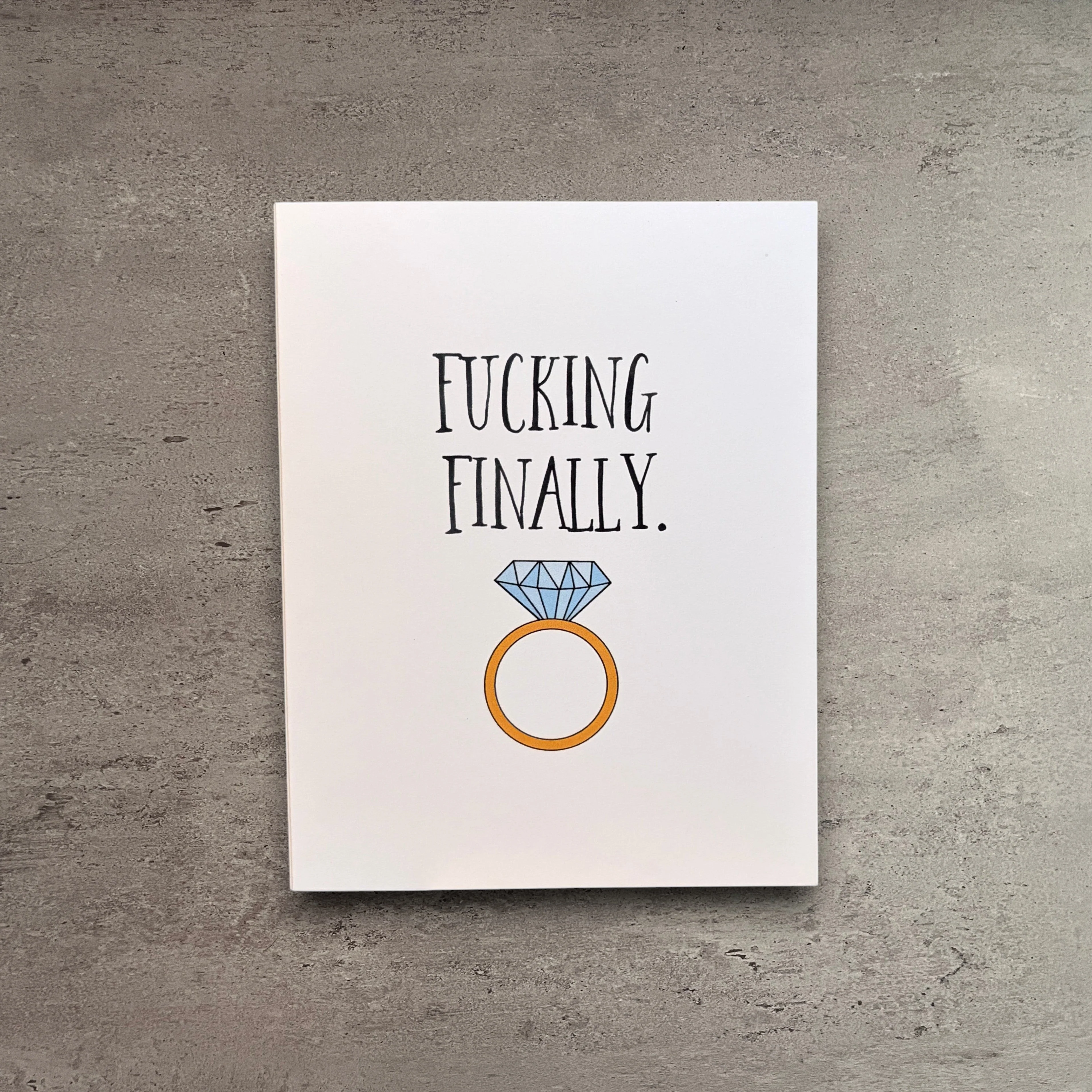 Carefully Designed Finally Wedding Card Sustainable