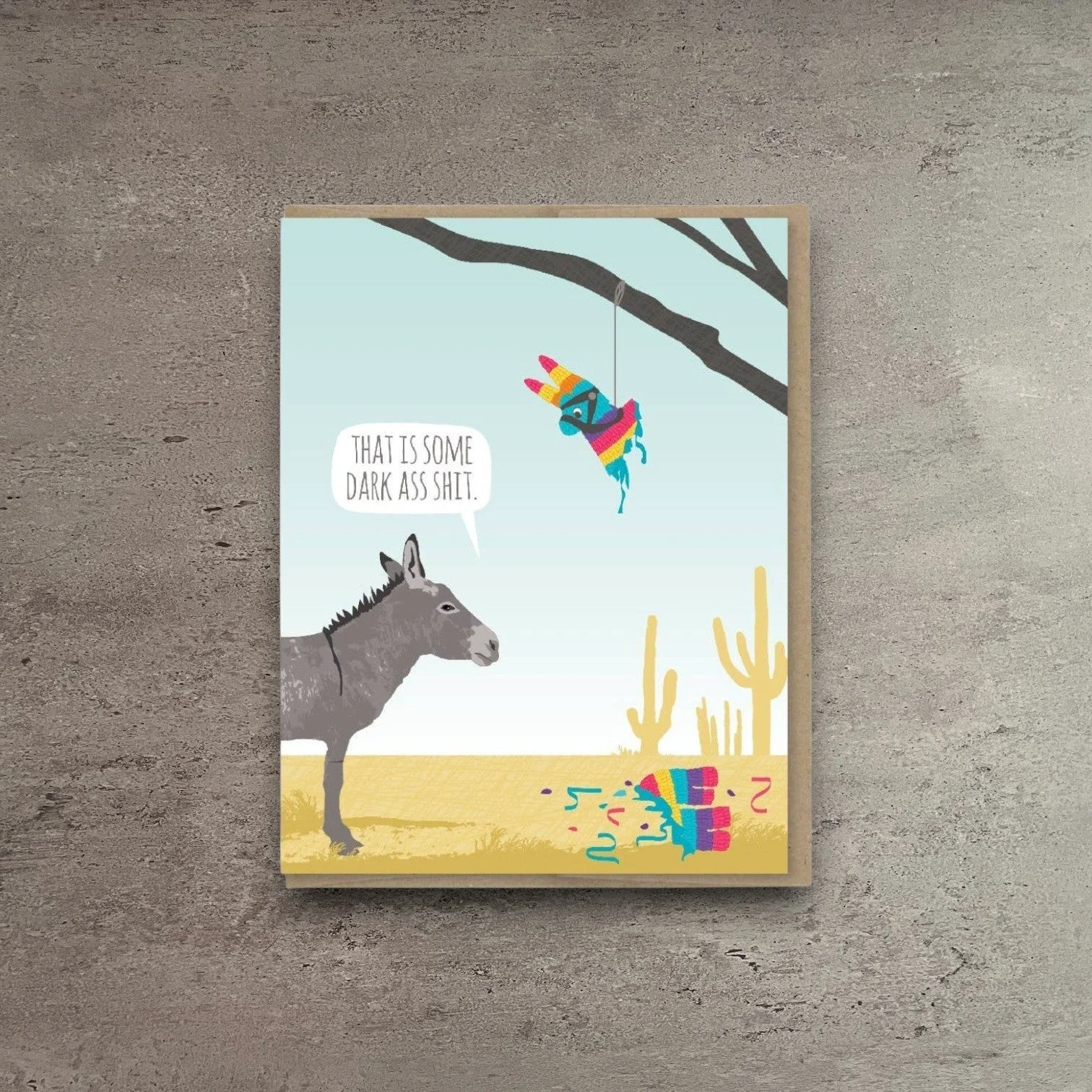 Trusted Donkey Pinata Birthday Card Reusable