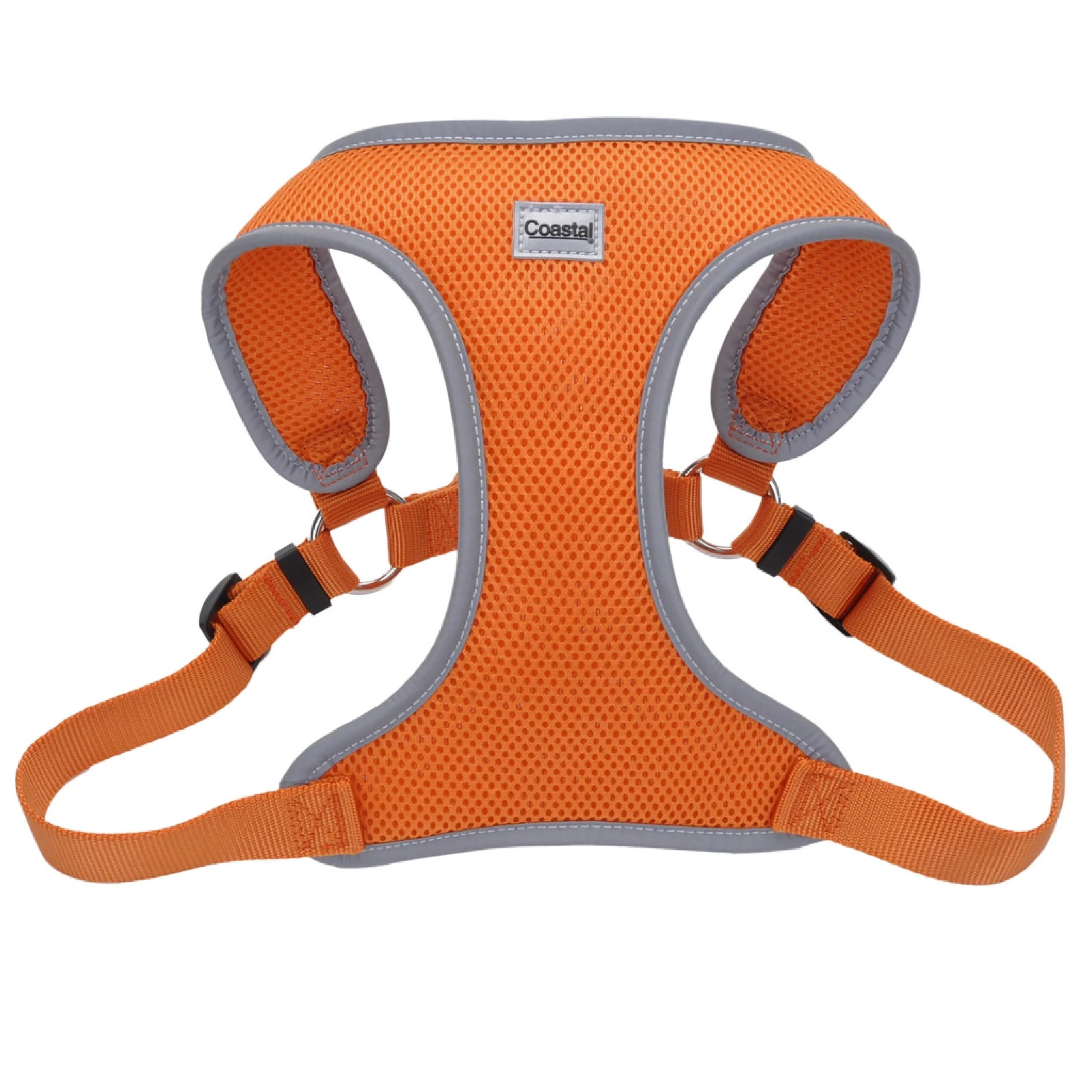 High-Performance Coastal Pet Comfort Soft Reflective Wrap Harness - Sunset Orange No-Pull Adjustable Modern