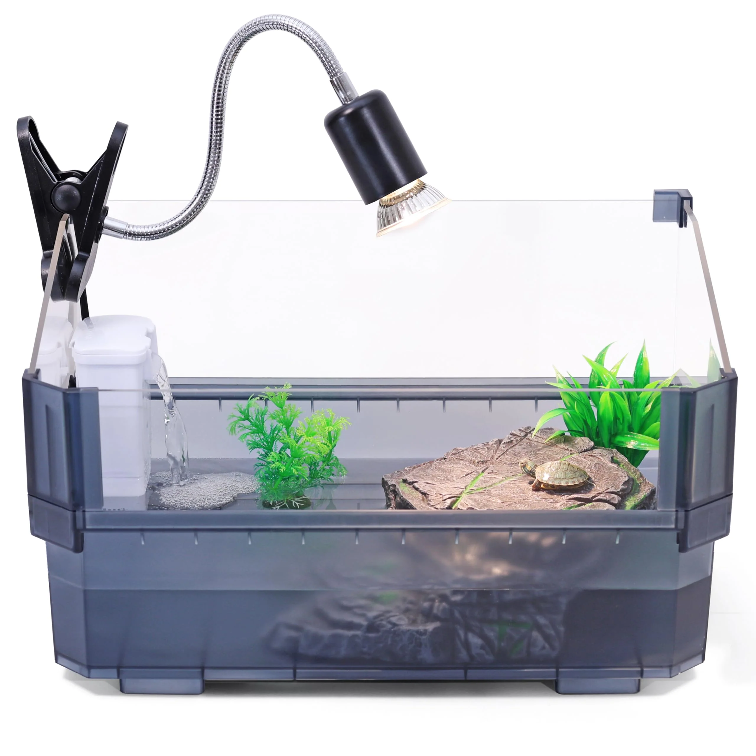 Recyclable HYPESIDE Small Turtle Tank Kit with Filter UVB Basking Platform Elite