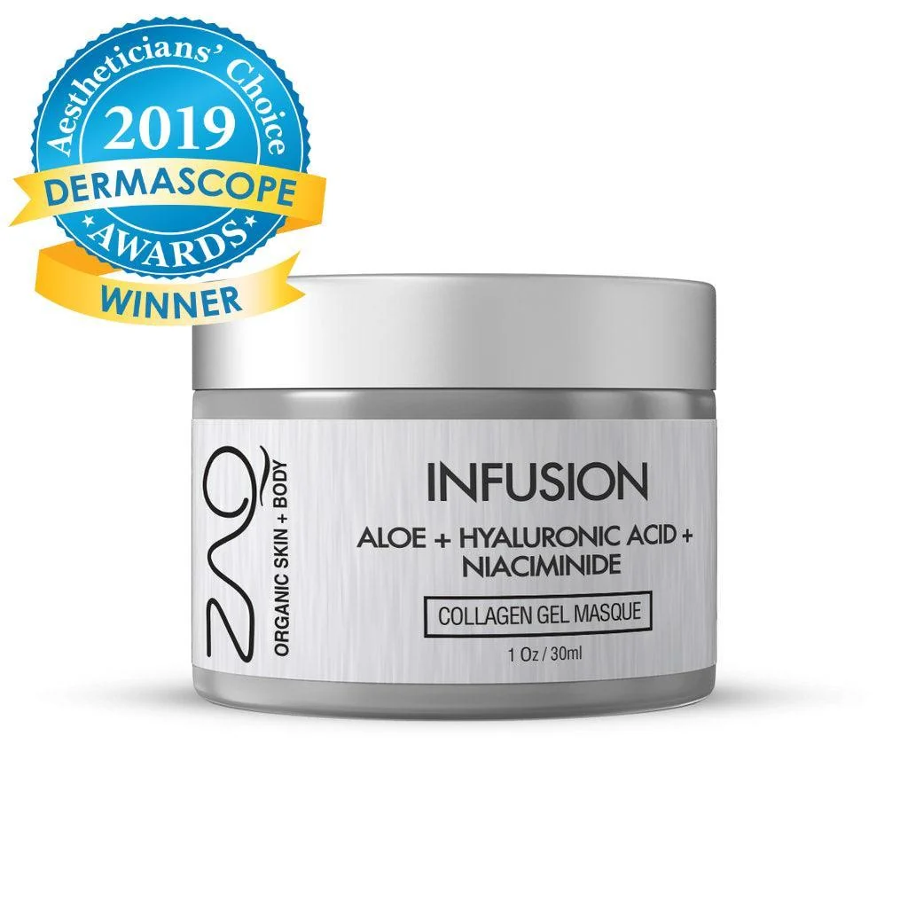 Long-Lasting ZAQ Organic Infusion Collagen Gel Masque - Aloe Hyaluronic Acid Niacinamide Refined