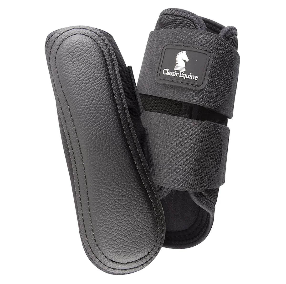 Traditional Classic Equine AirWave Front Splint Boots Black Large — Breathable Heat-Dissipating Leg Protection Environmentally Friendly