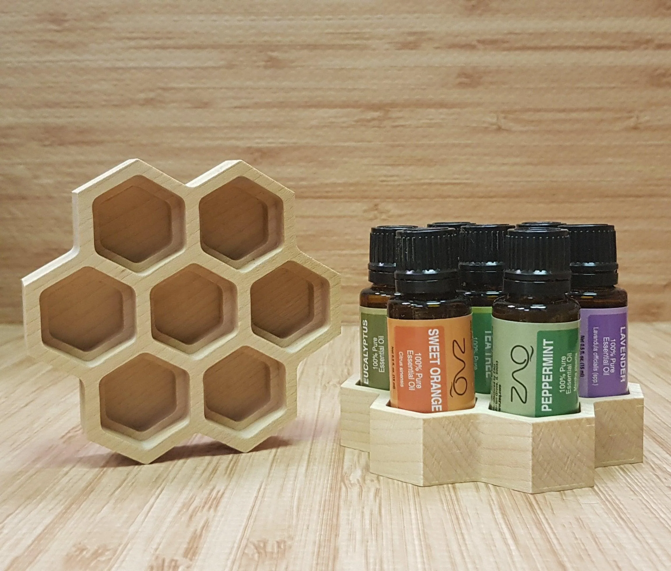 Safe Essential Oils Honeycomb Holder for 15ml or 5ml Bottles - Handmade Fashionable