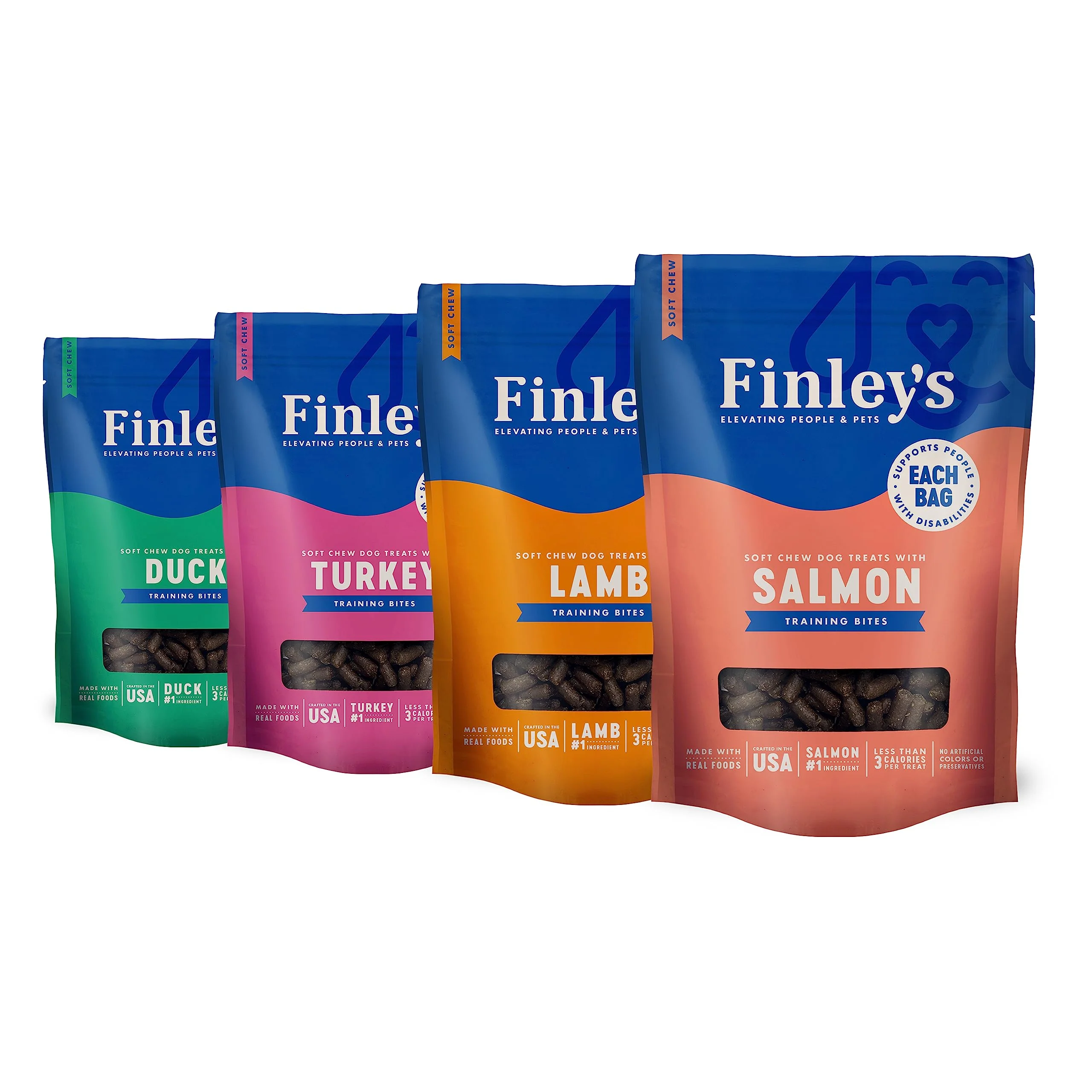Official Finley's Training Bites Variety Pack – USA Made Wheat- All-Natural Protein Dog Treats 16 oz Powerful