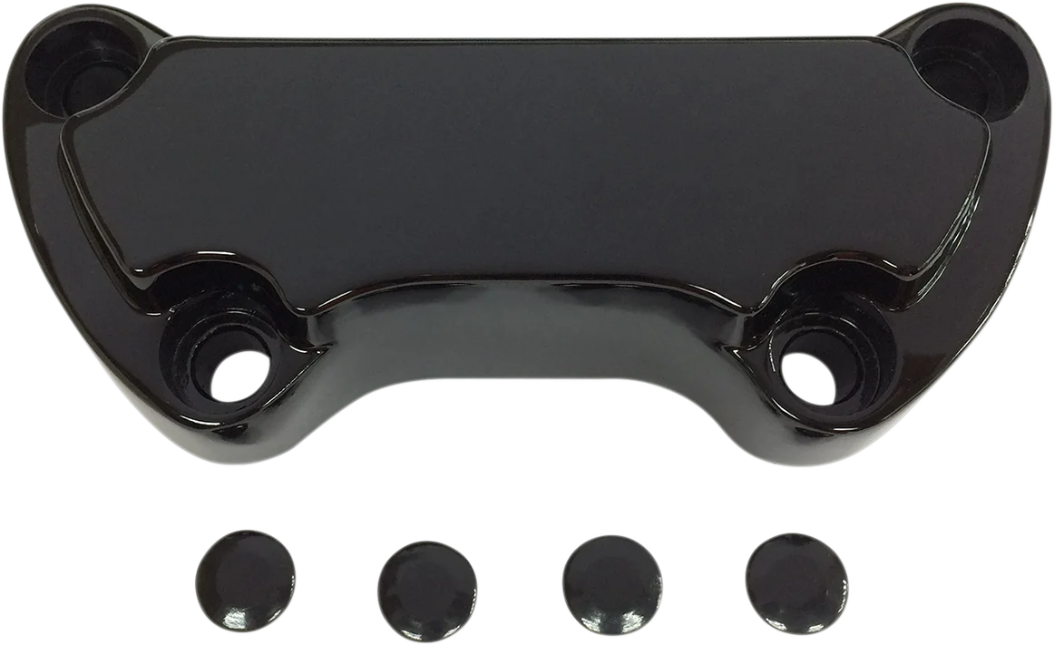 Traditional DRAG SPECIALTIES Handlebar Clamp - Scalloped - Black 03-0107SB Refined