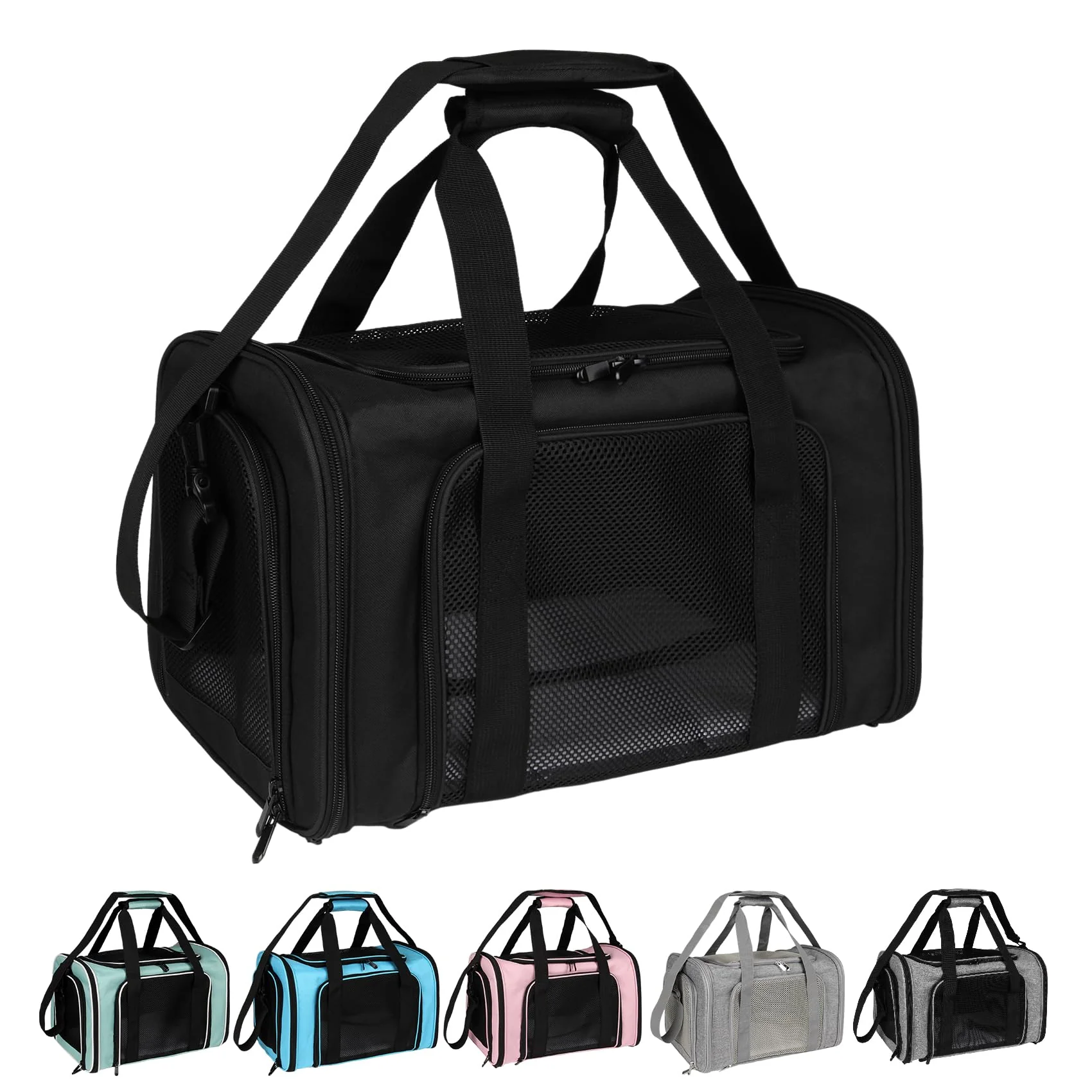 Fast Top tasta Dog Cat Carrier - Soft Sided Travel Carrier for Pets Under 25 Lbs 20 x 13 x 13 Lightweight